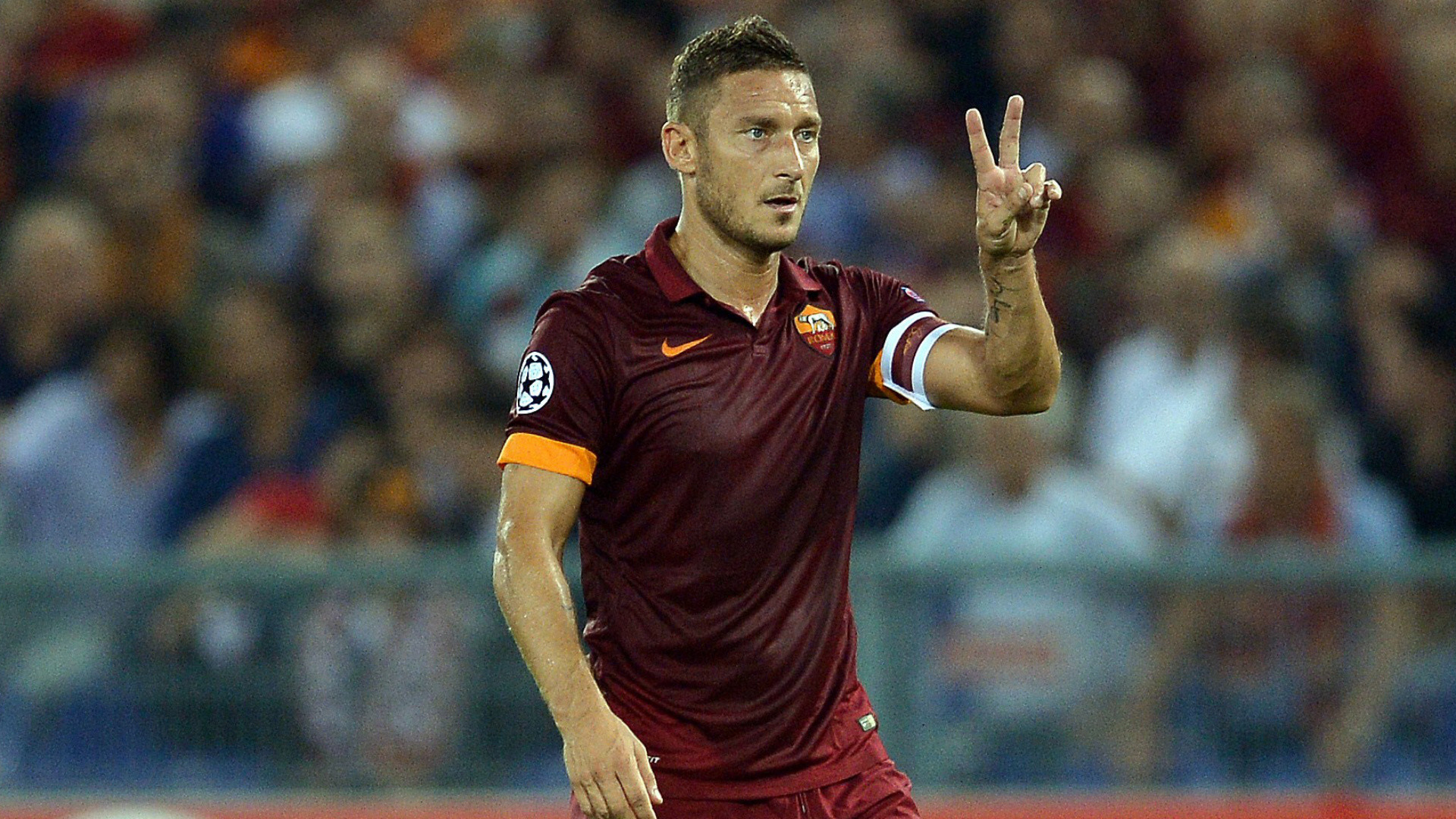 Francesco Totti, AS Roma, Vittoria, Capitano, Stadio, 1920x1080, sfondo per PC