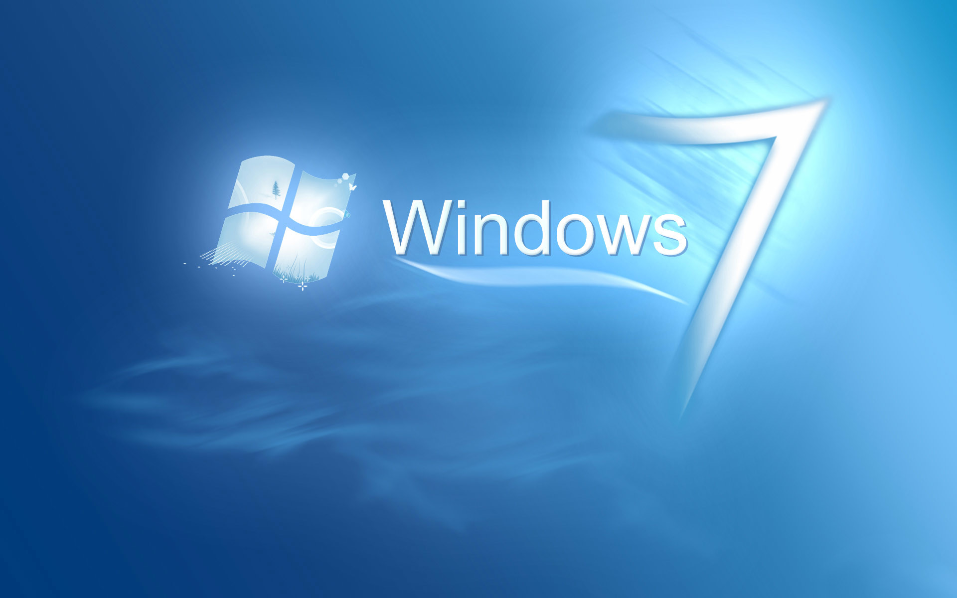 Windows 7, Logo Windows, Microsoft Windows, Azzurro, sfondo desktop
