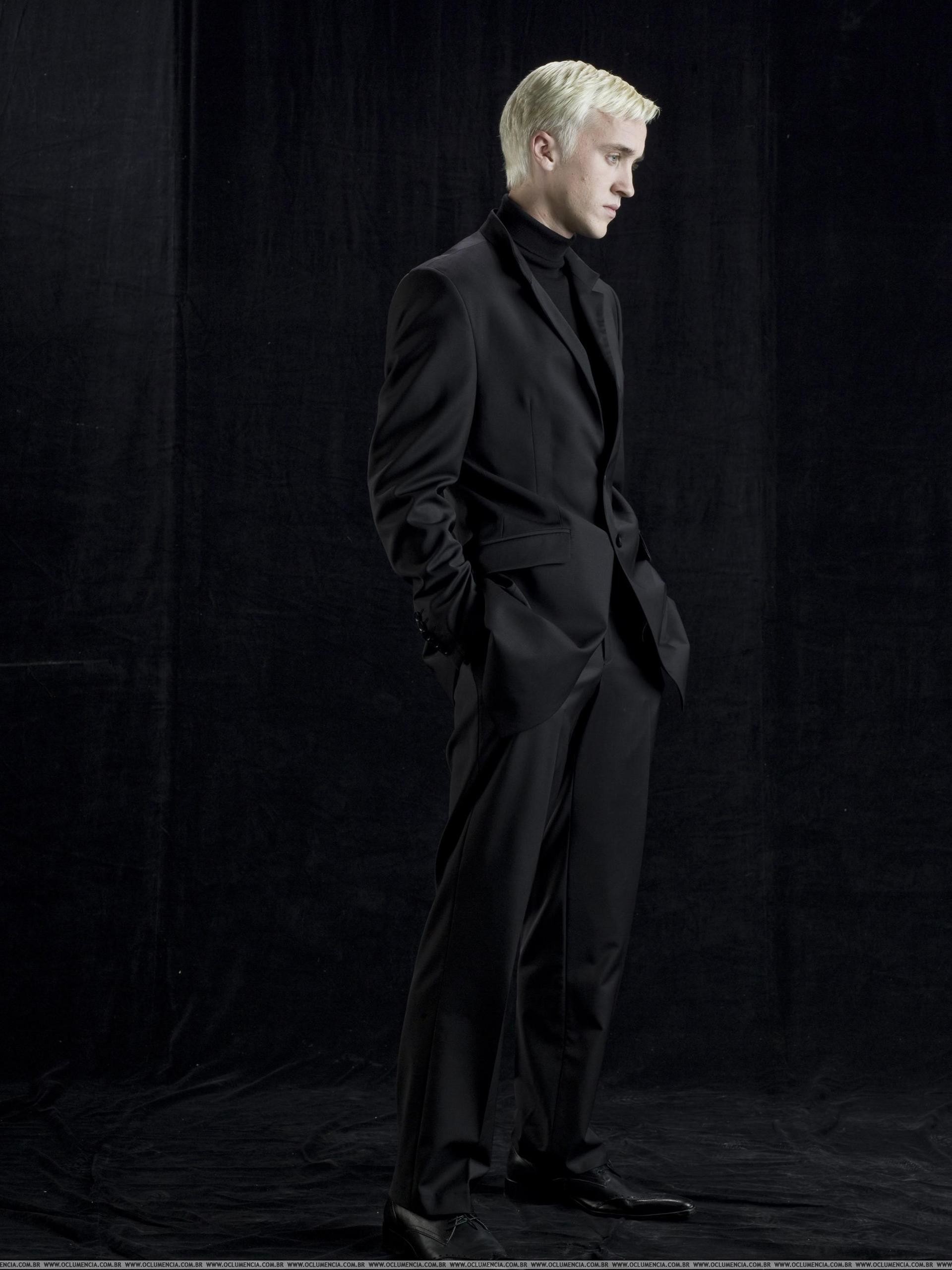 Draco Malfoy, Tom Felton, Harry Potter, Serpeverde, Abito nero, sfondo per iPad e tablet