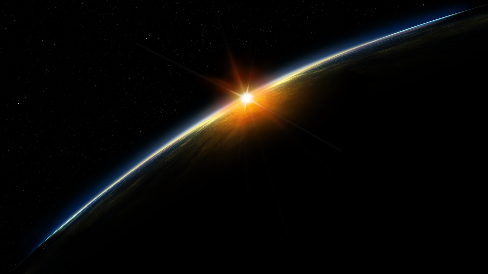 Alba dallo spazio, Terra, Atmosfera, 1920x1080, wallpaper desktop