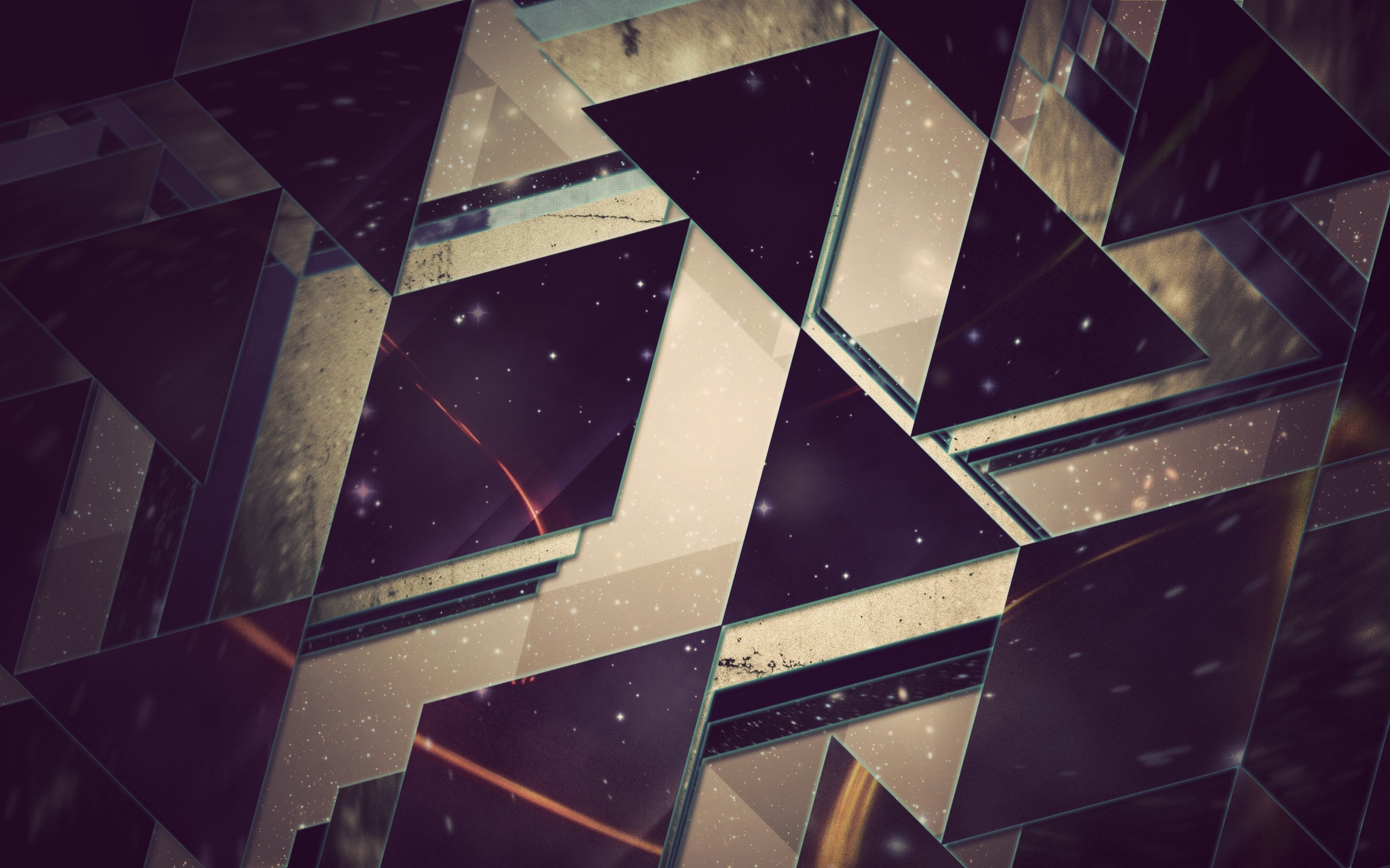 Triangoli, Arte astratta, Spazio, 16:10 2K, sfondo widescreen