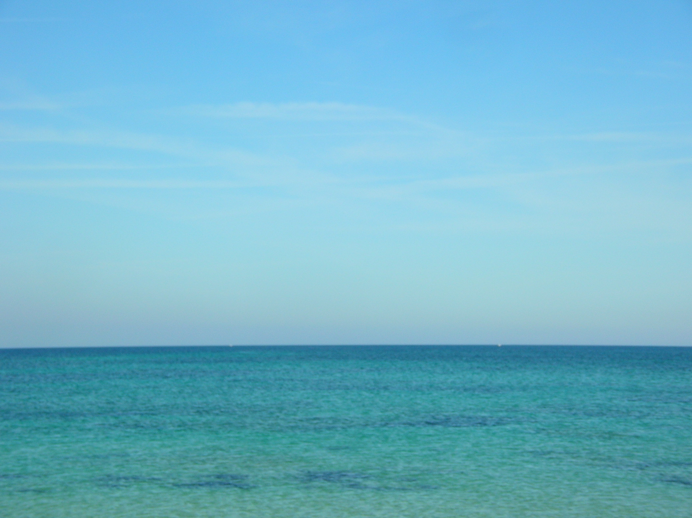 Mare, Cielo azzurro, Orizzonte, Turchese, Full HD, schermata di blocco iPad