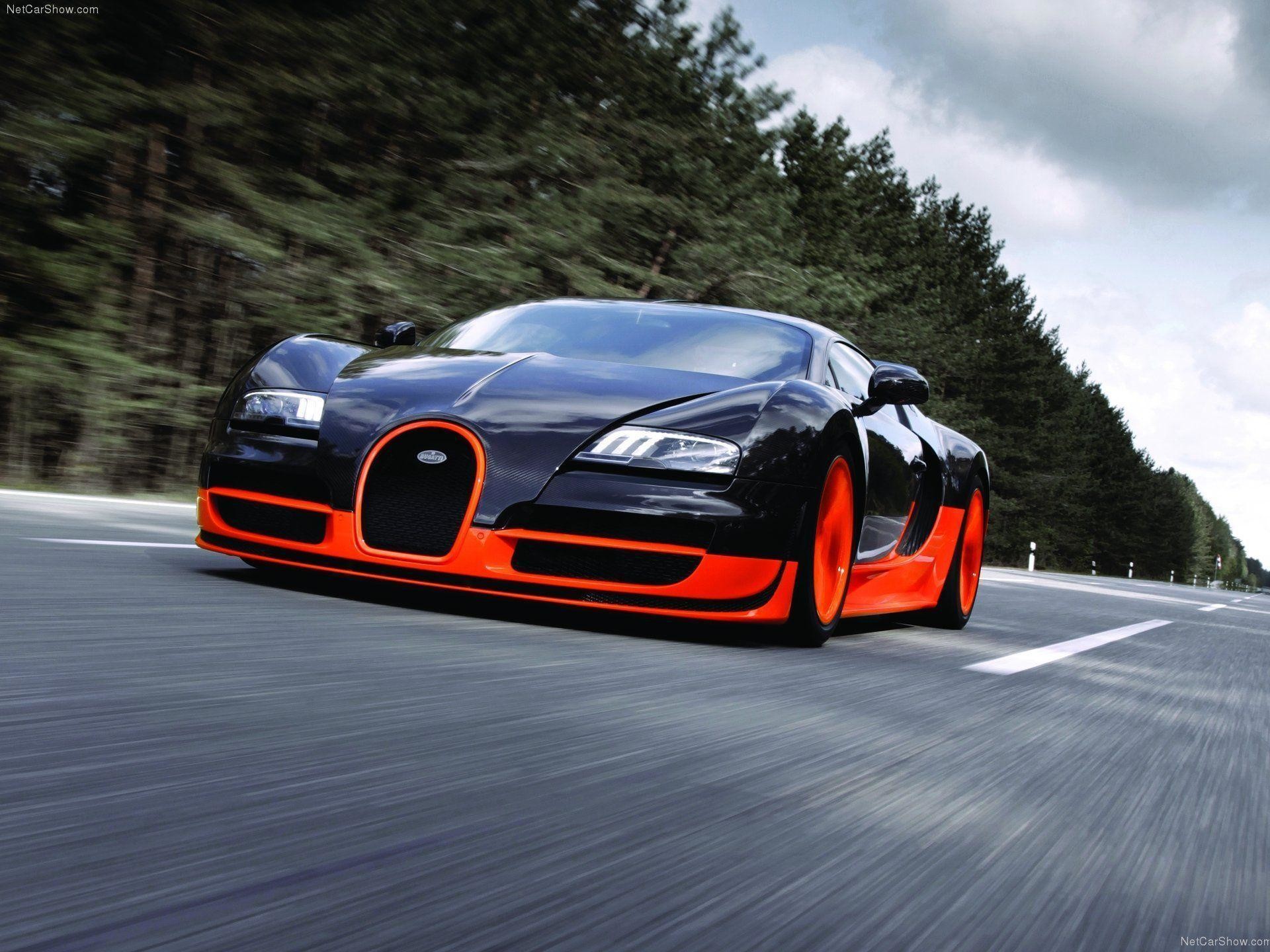 Bugatti Veyron Super Sport, Strada, Motion blur, Hypercar, Full HD, sfondo per iPad e tablet