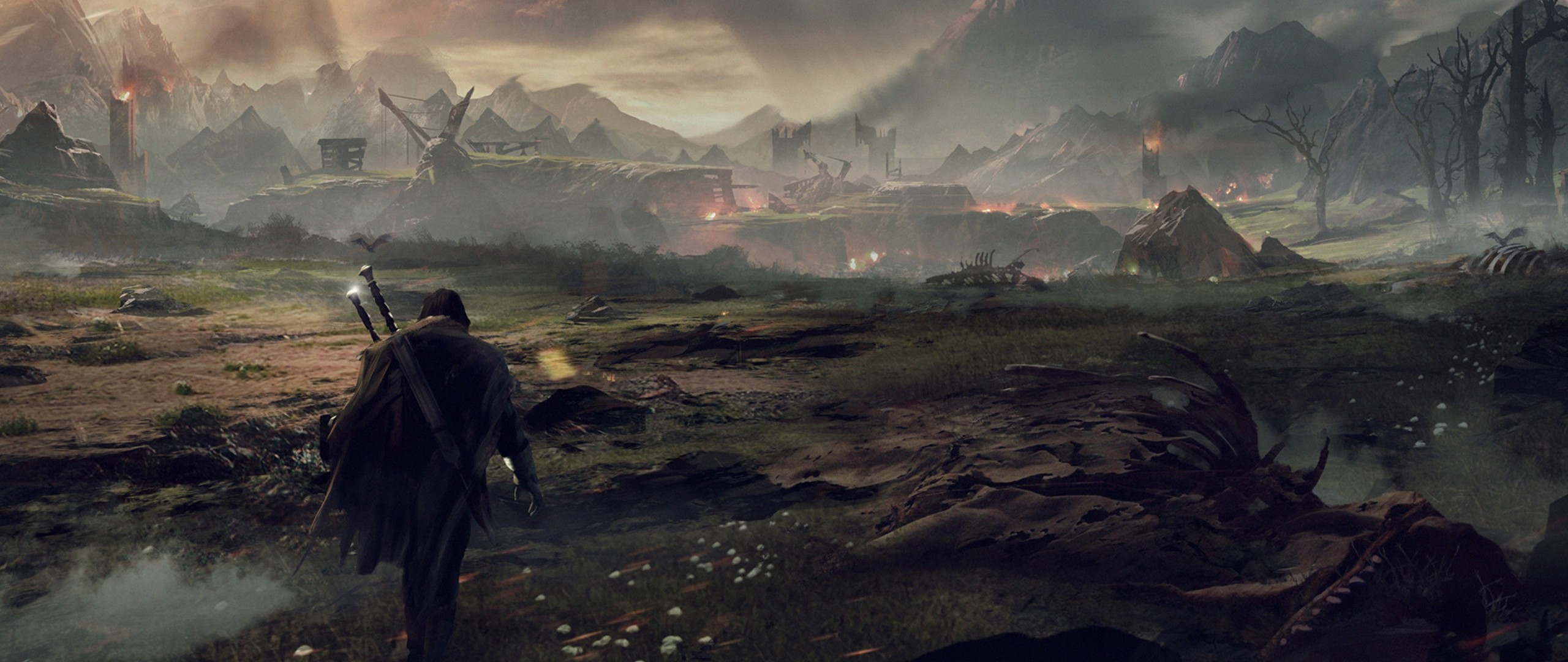La Terra di Mezzo: L'ombra di Mordor, Talion, Rovine, 21:9 1080p, sfondo per monitor ultrawide
