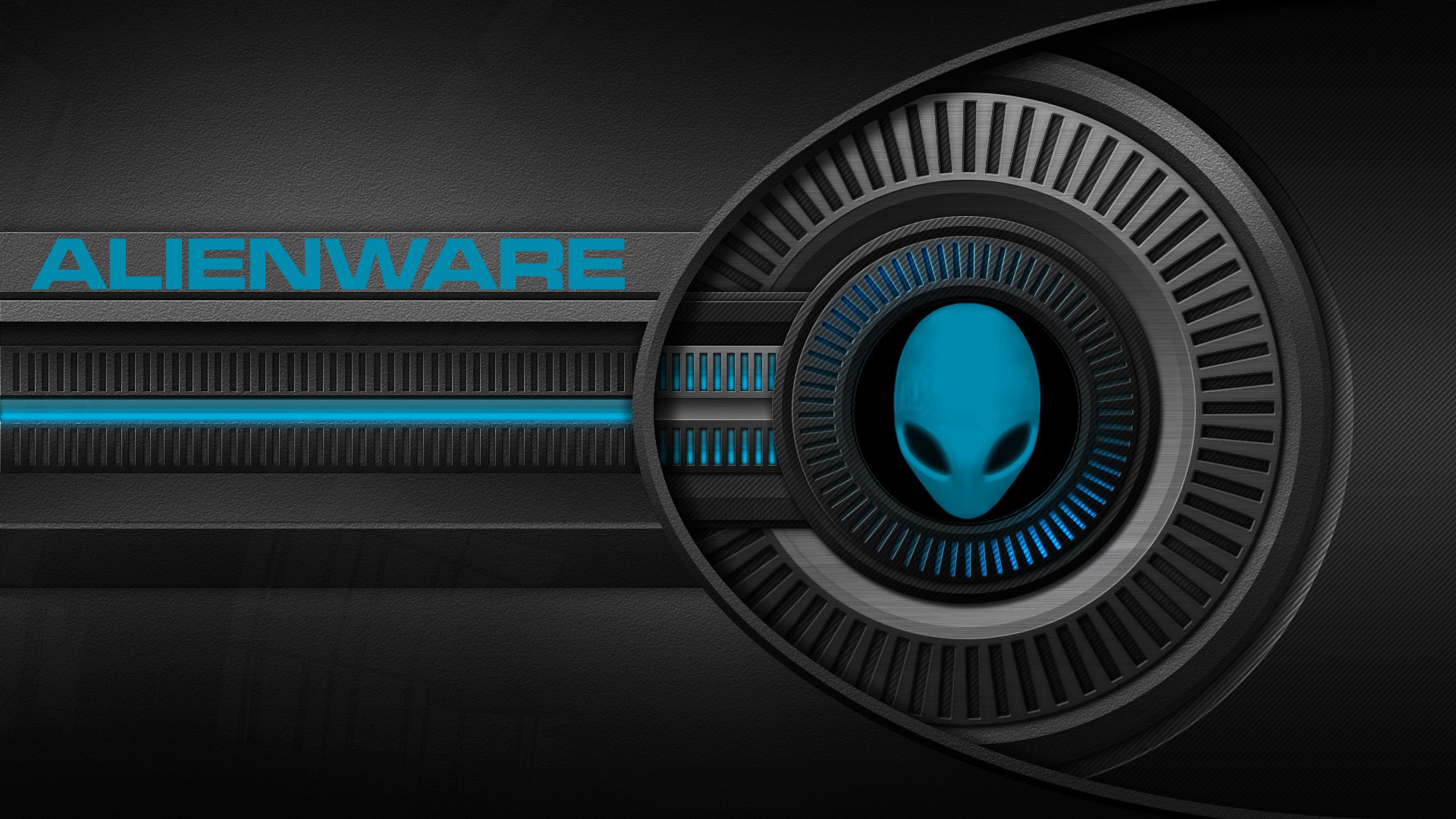 Alienware, Logo, Ventola, Grigio, 16:9 Full HD, sfondo widescreen