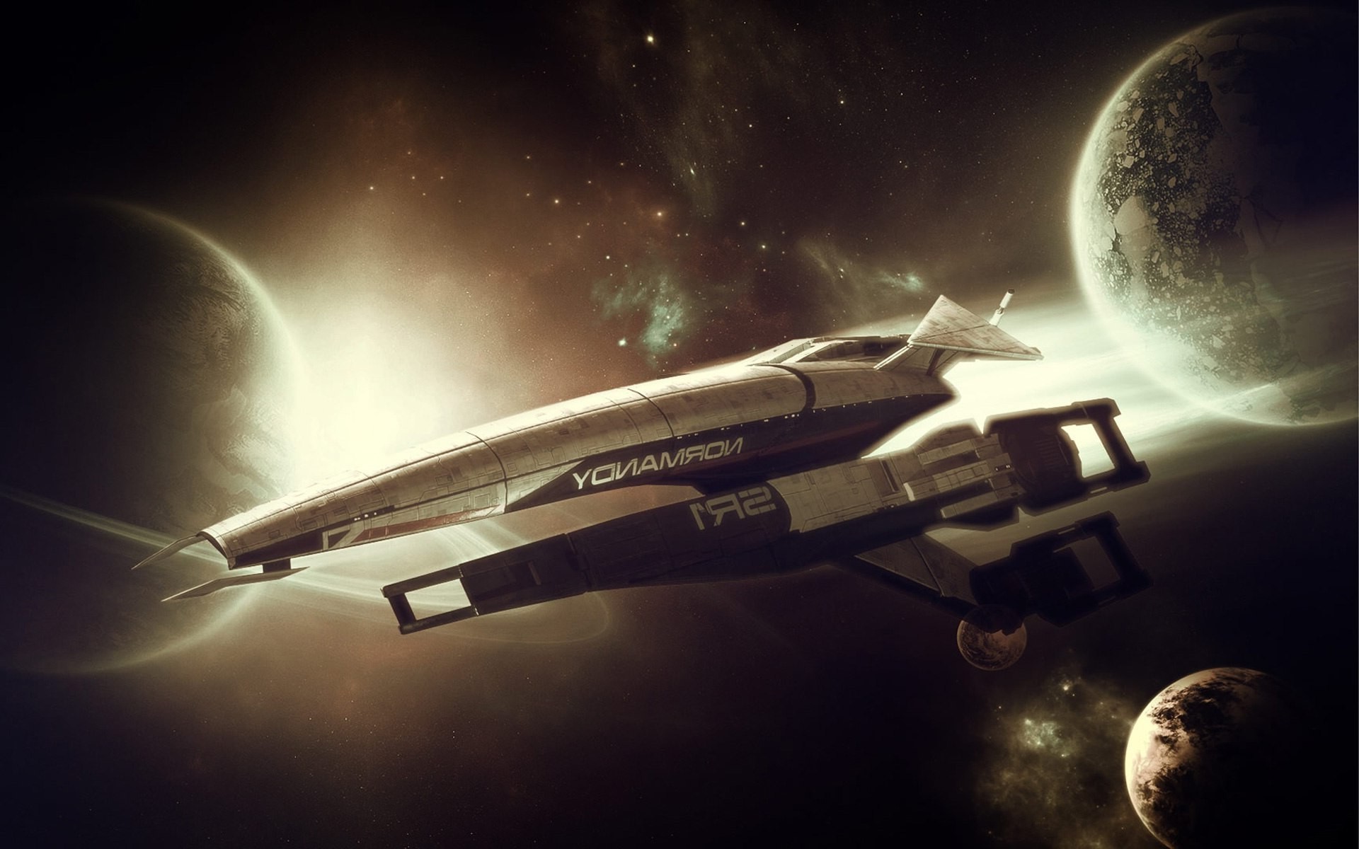 Normandy SR-2, Mass Effect, Astronave, Spazio, 1920x1200, sfondo per PC