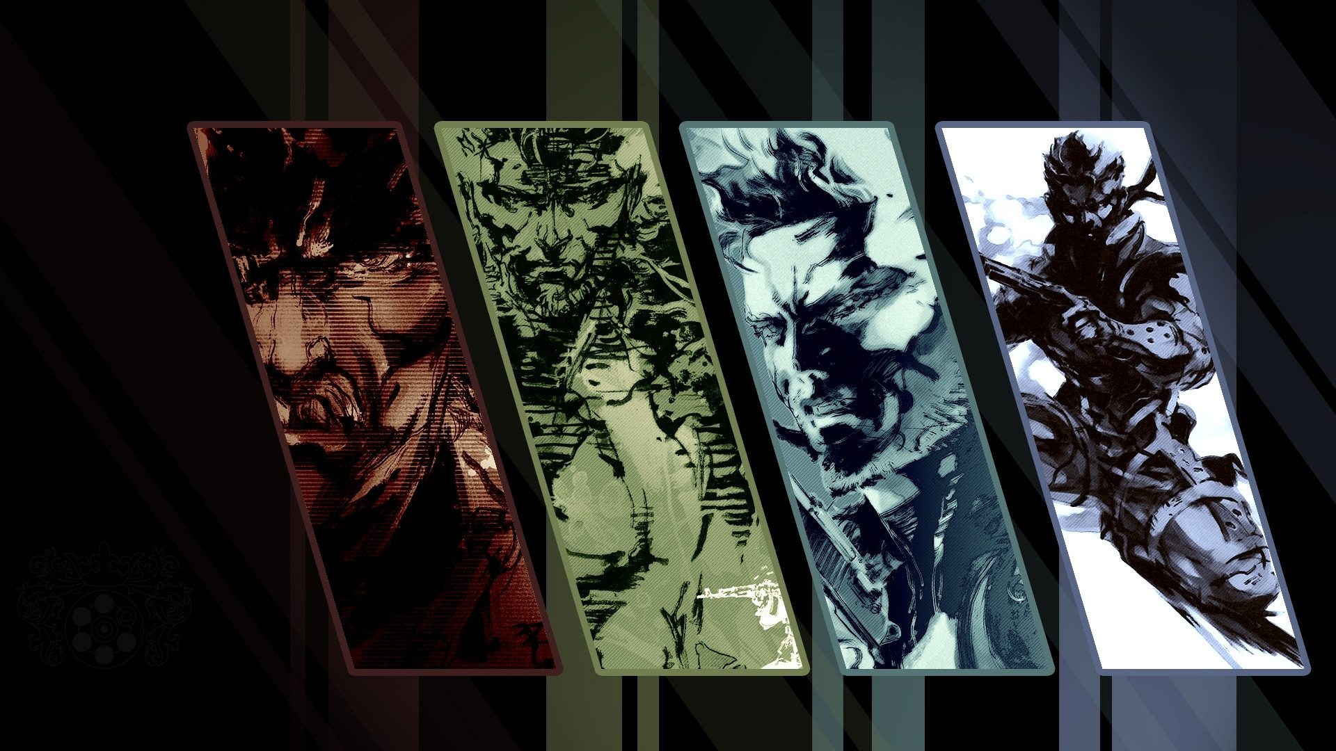 Metal Gear Solid, Big Boss, Solid Snake, Raiden, Yoji Shinkawa, Pannelli, sfondo Full HD per PC