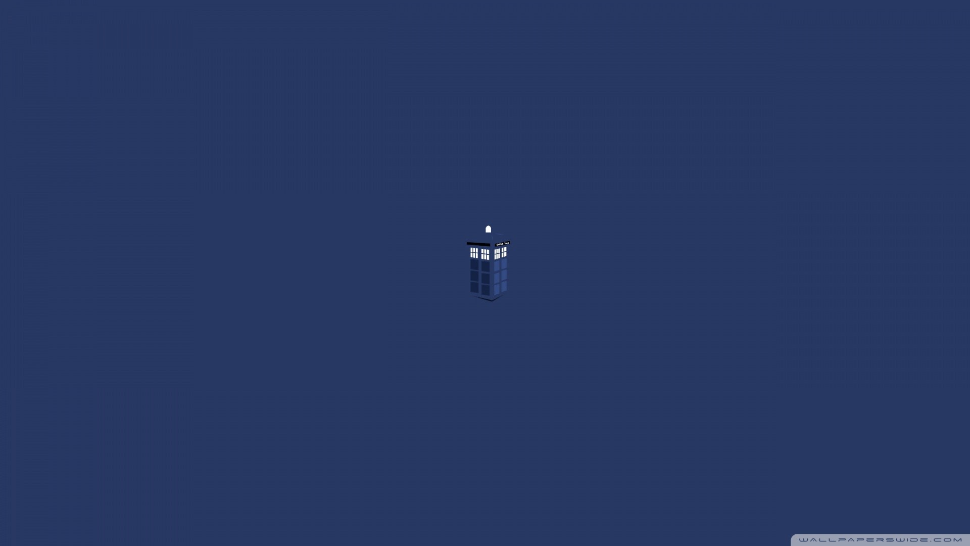 TARDIS, Doctor Who, Sfondo blu, Minimalismo, 16:9 Full HD, wallpaper widescreen