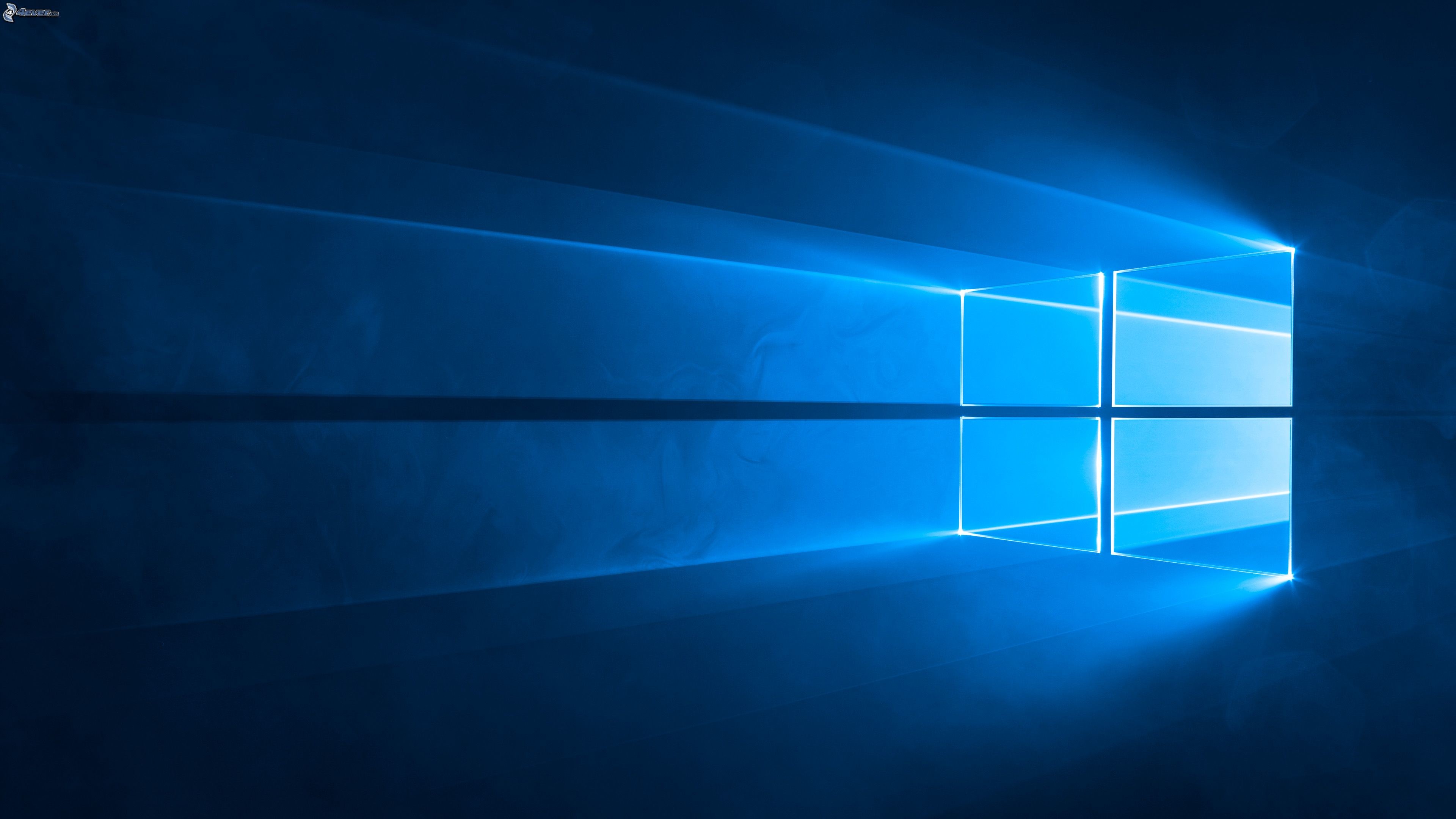 Windows 10, Logo Windows, Blu, 4K, sfondo per portatile