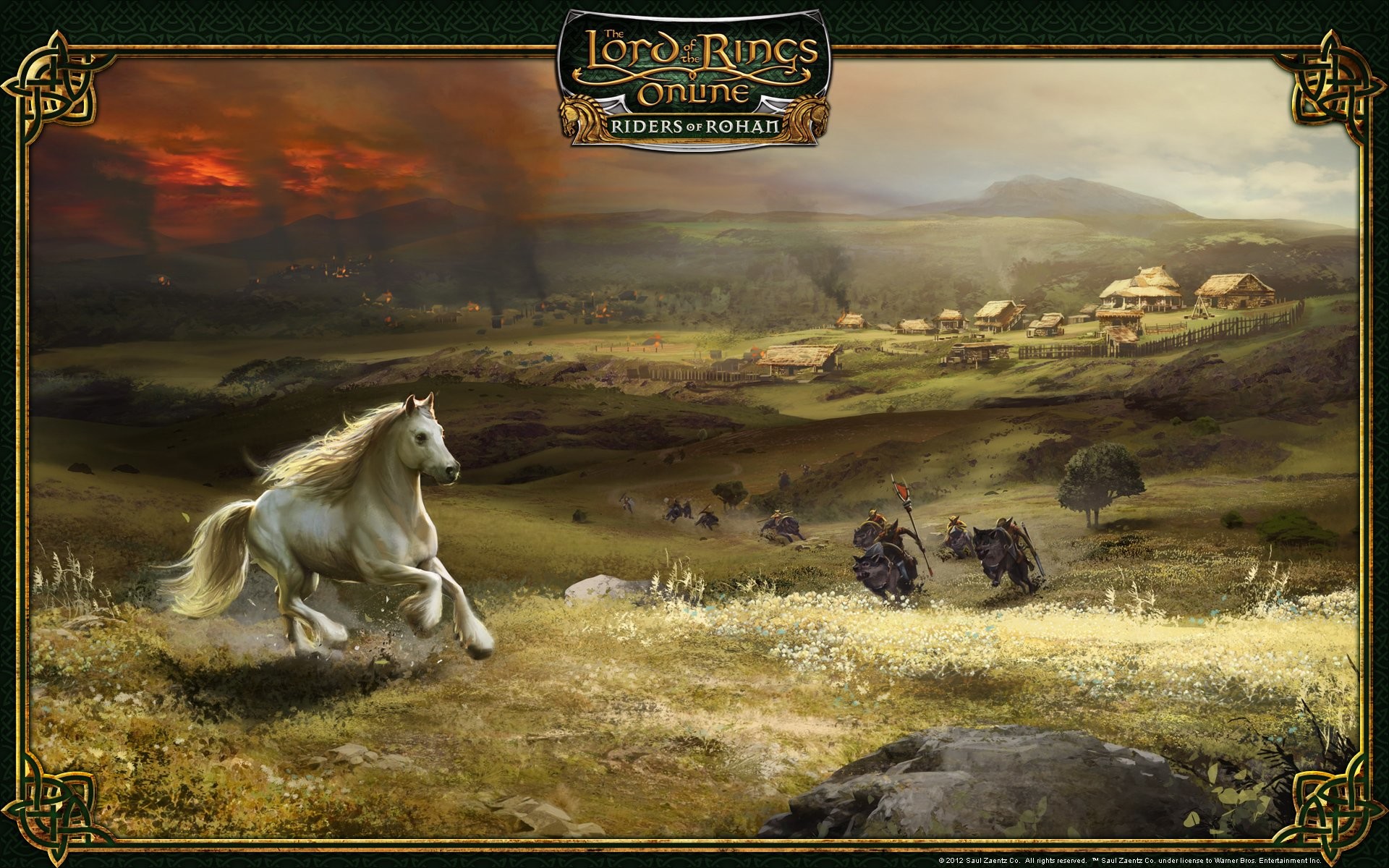 Il Signore degli Anelli Online, Riders of Rohan, Cavallo bianco, Prateria, sfondo desktop 1920x1200