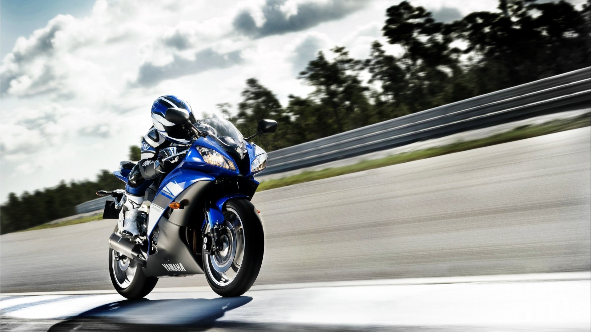Yamaha YZF-R6, Moto sportiva, Pista, Piega, 1920x1080, sfondo per PC