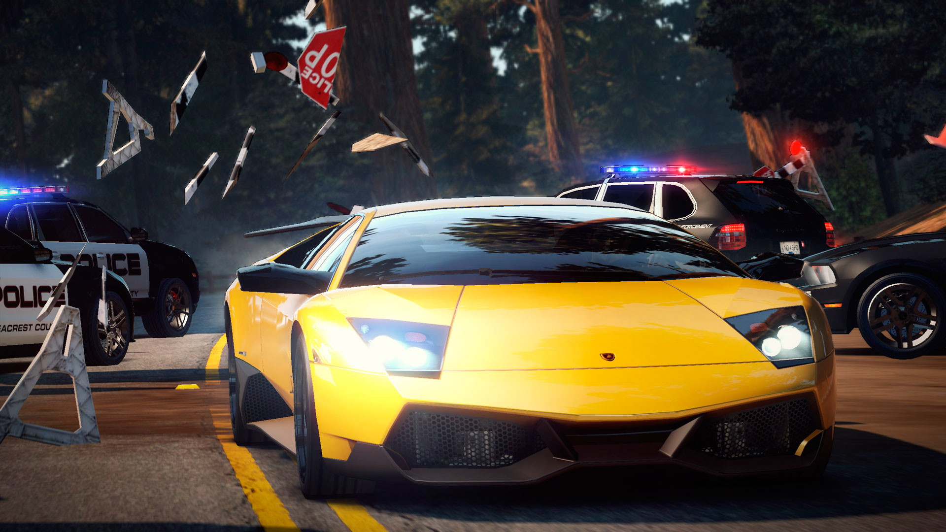 Lamborghini Murciélago, Need for Speed: Hot Pursuit, Polizia, Full HD, sfondo per PC e portatile