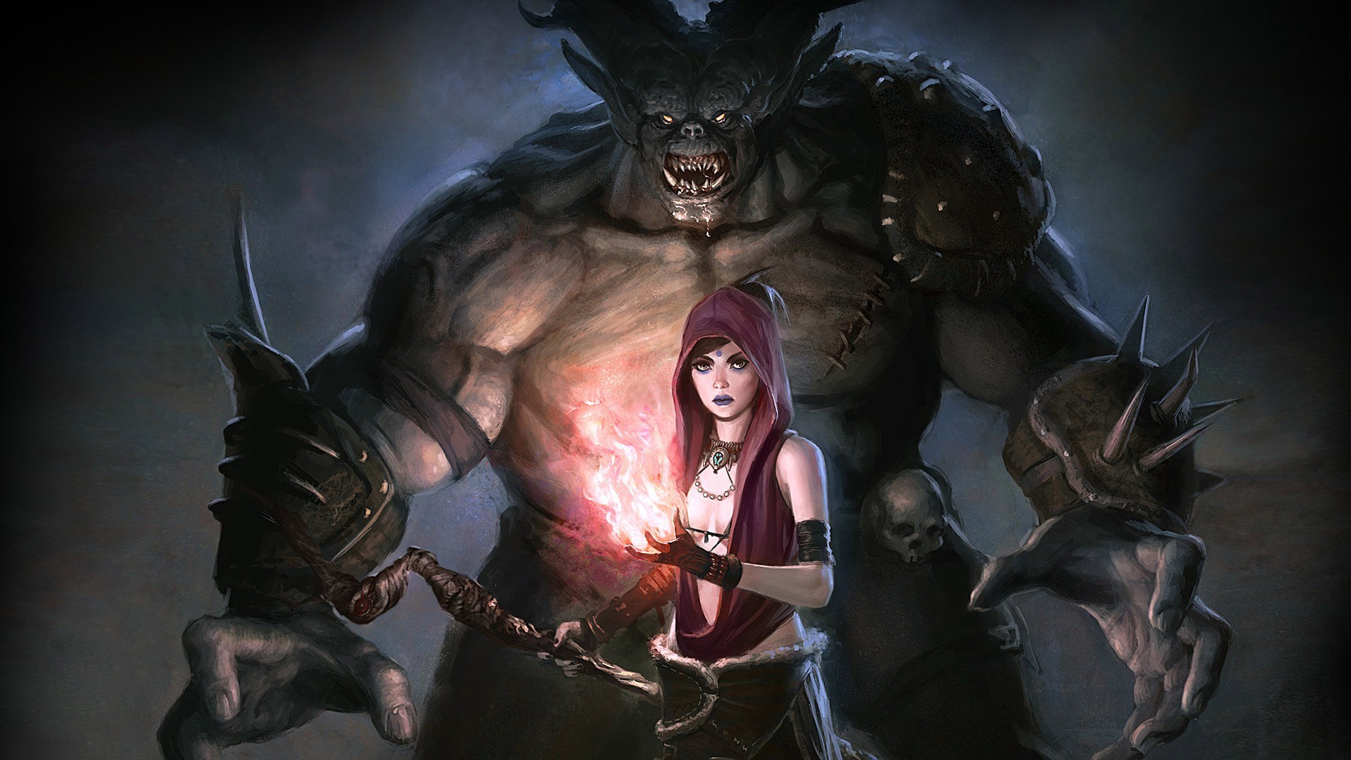 Morrigan, Dragon Age: Origins, Ogre, Magia, Fantasy oscuro, Full HD 1080p, sfondo desktop