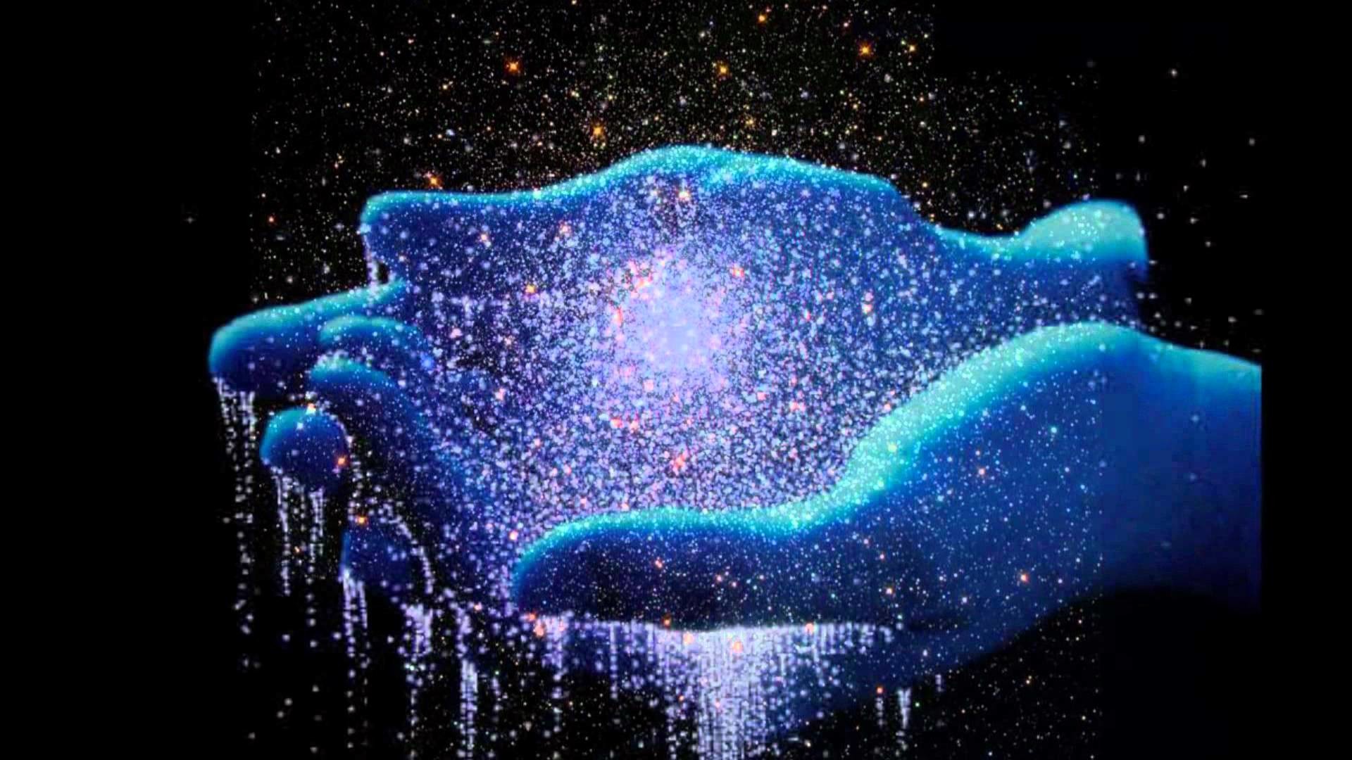 Mani, Stelle, Glitter, Notte, Blu, Full HD, sfondo desktop