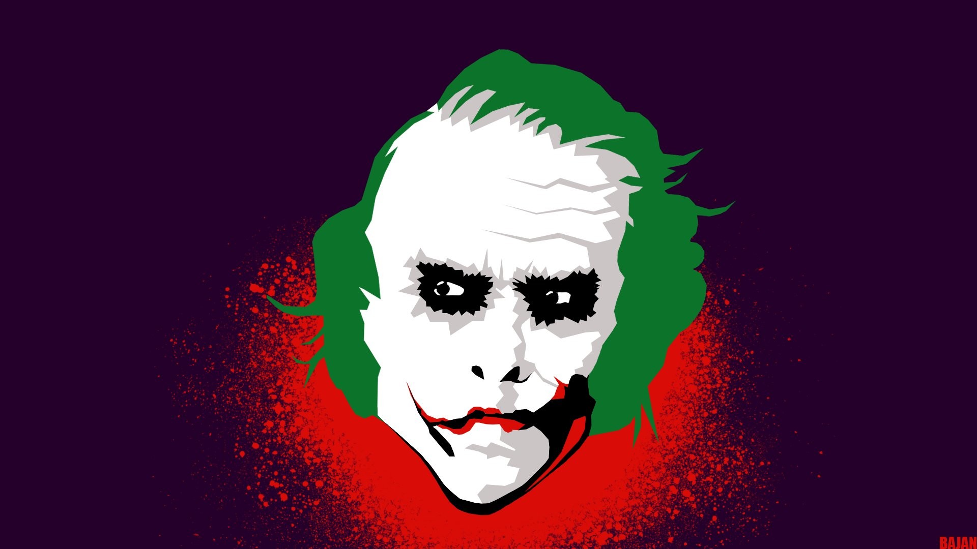 Joker, Heath Ledger, Pop art, Viola, 1920x1080, immagine di sfondo