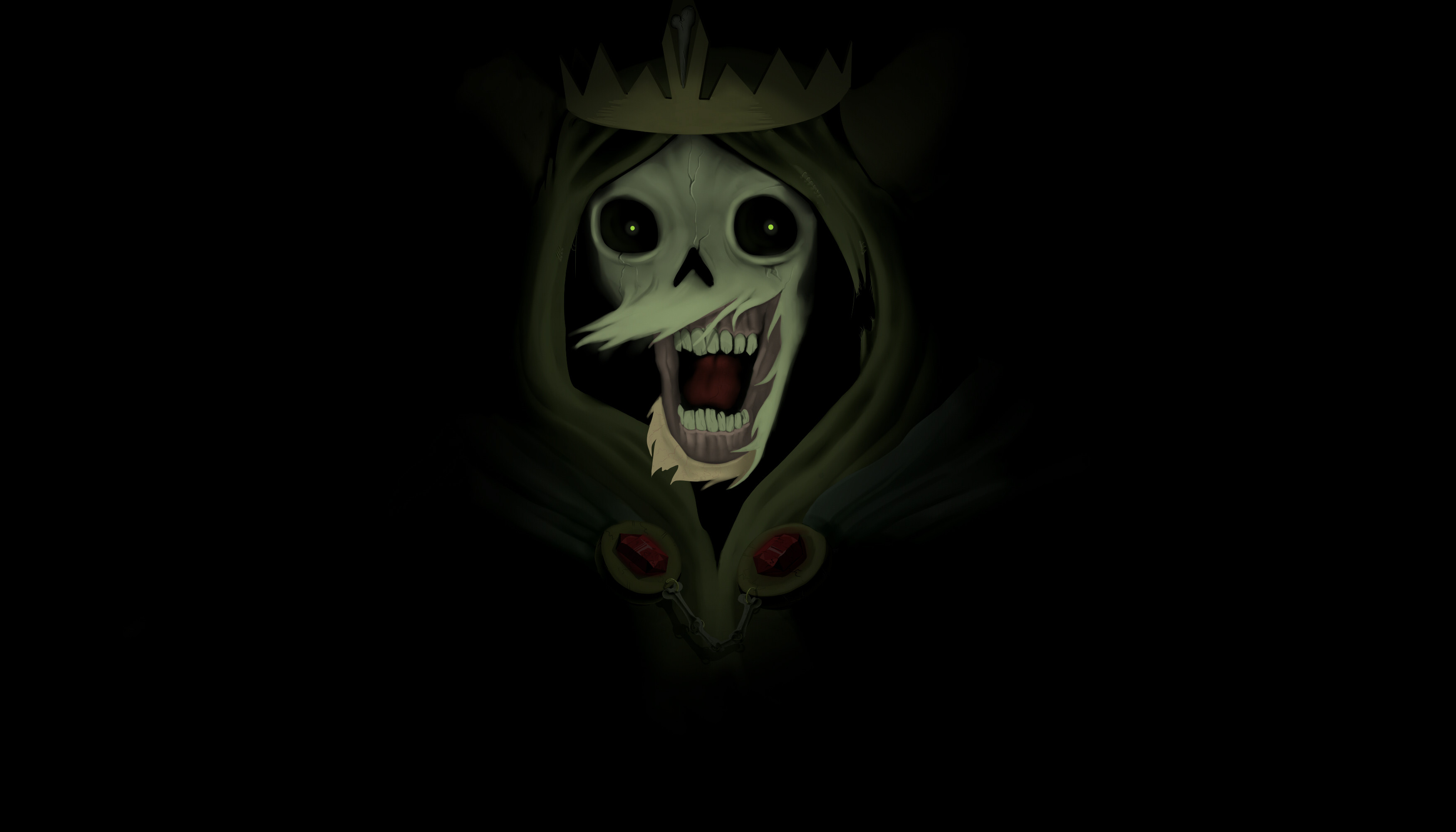 Lich, Adventure Time, Sfondo nero, 2K, wallpaper desktop