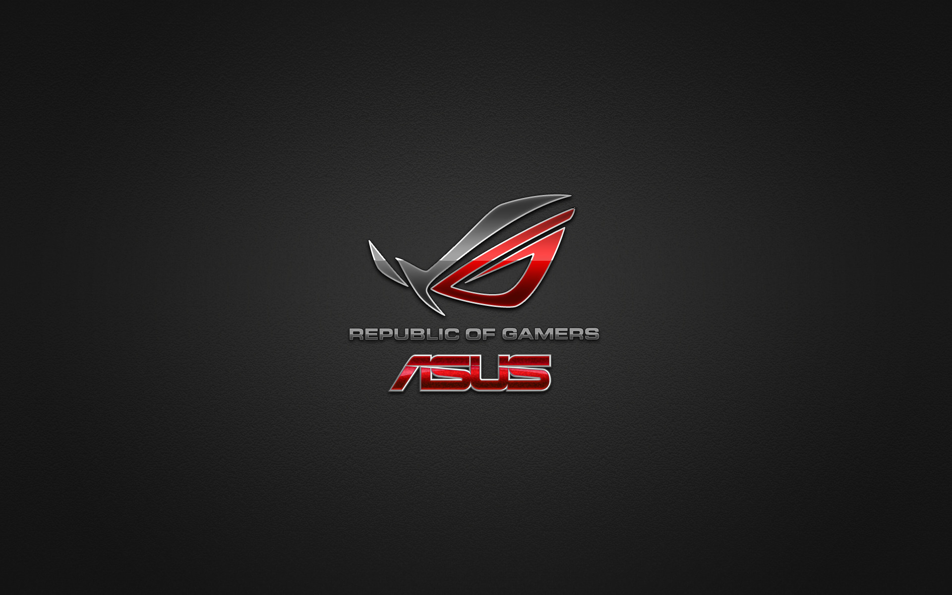 Logo ROG, Republic of Gamers, Asus, Grigio scuro, Minimalista, 16:10 Full HD, sfondo widescreen