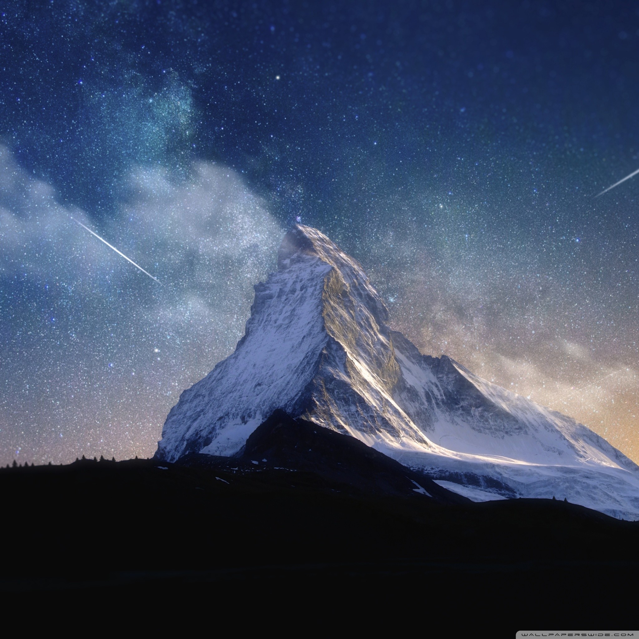 Via Lattea, Cervino, Matterhorn, Alpi, Full HD, schermata di blocco iPad