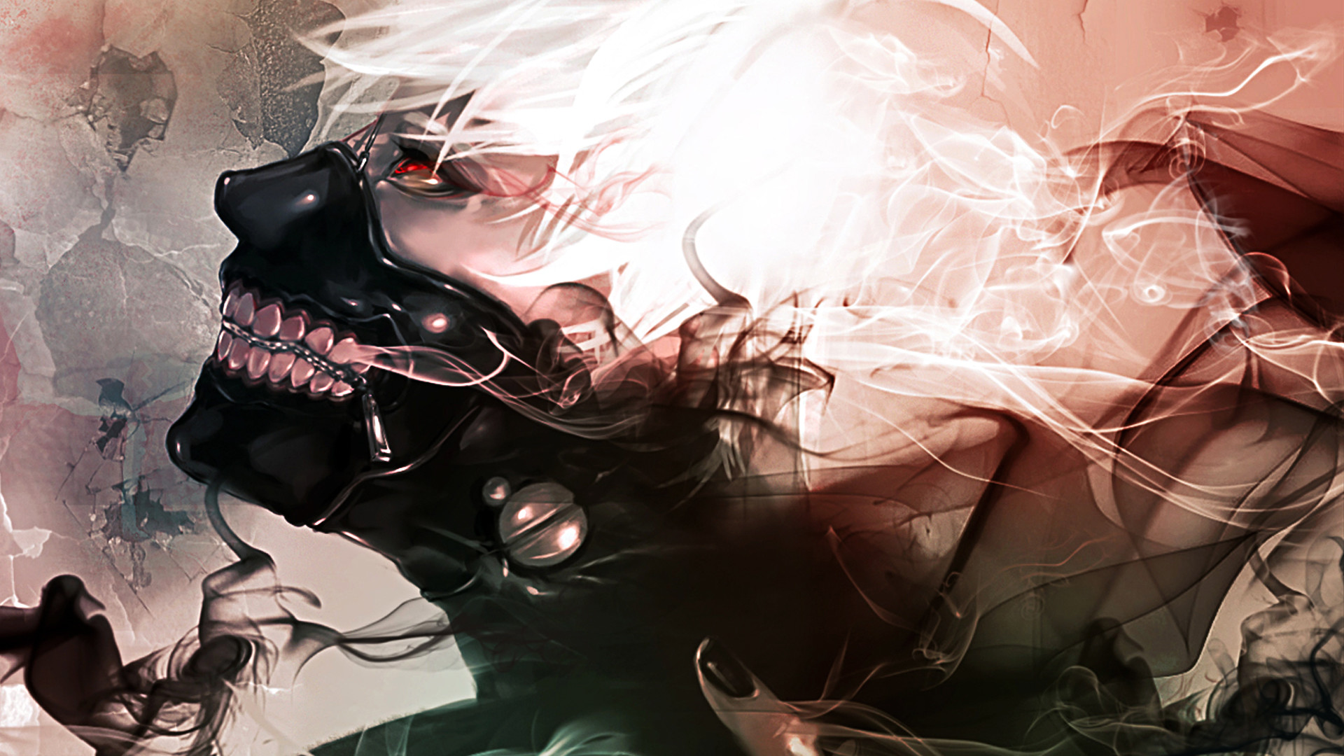 Ken Kaneki, Tokyo Ghoul, Maschera, Primo piano, Full HD, sfondo per portatile