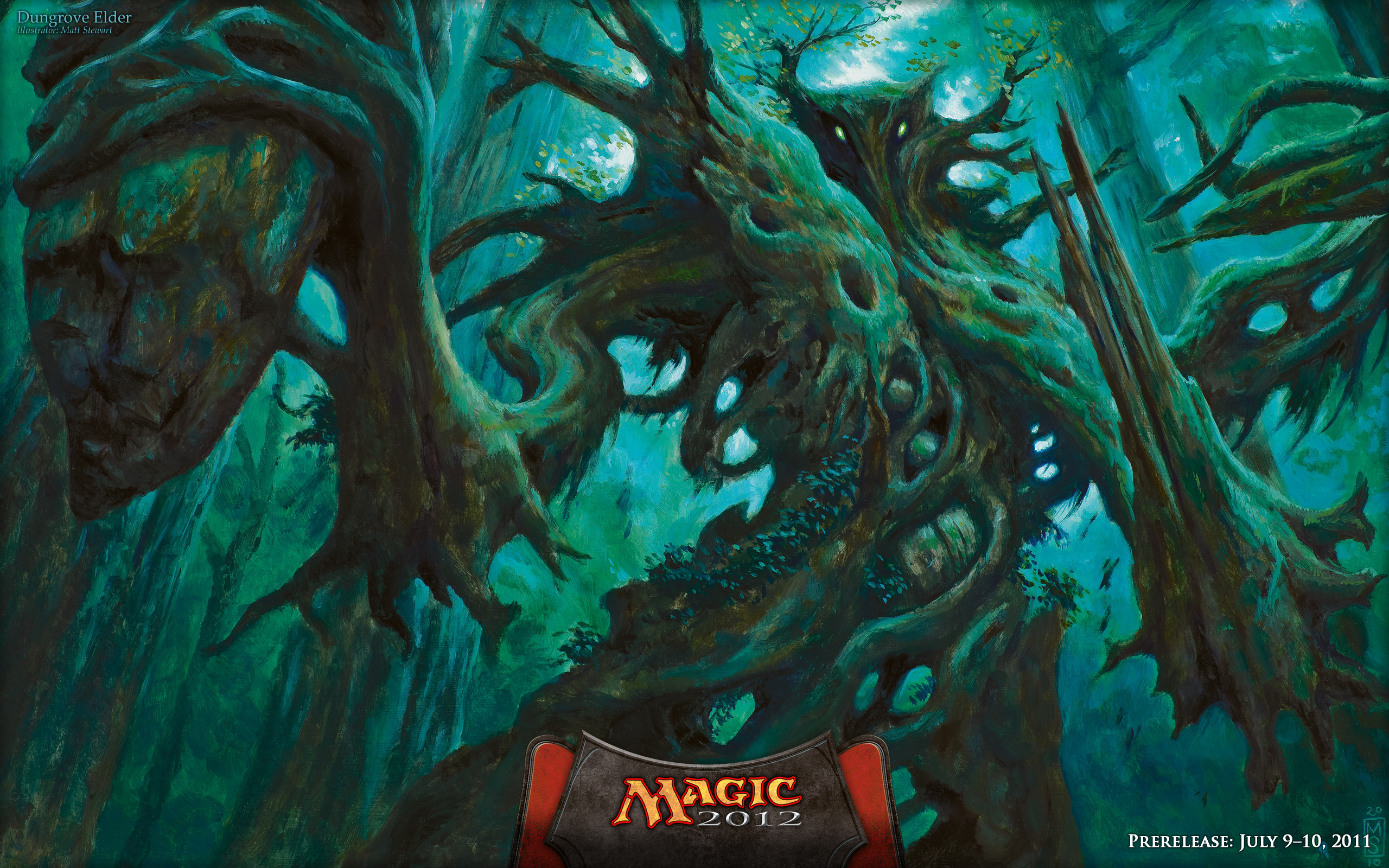 Magic 2012, Magic: The Gathering, Albero antico, Foresta, Fantasy, sfondo desktop 2560x1600