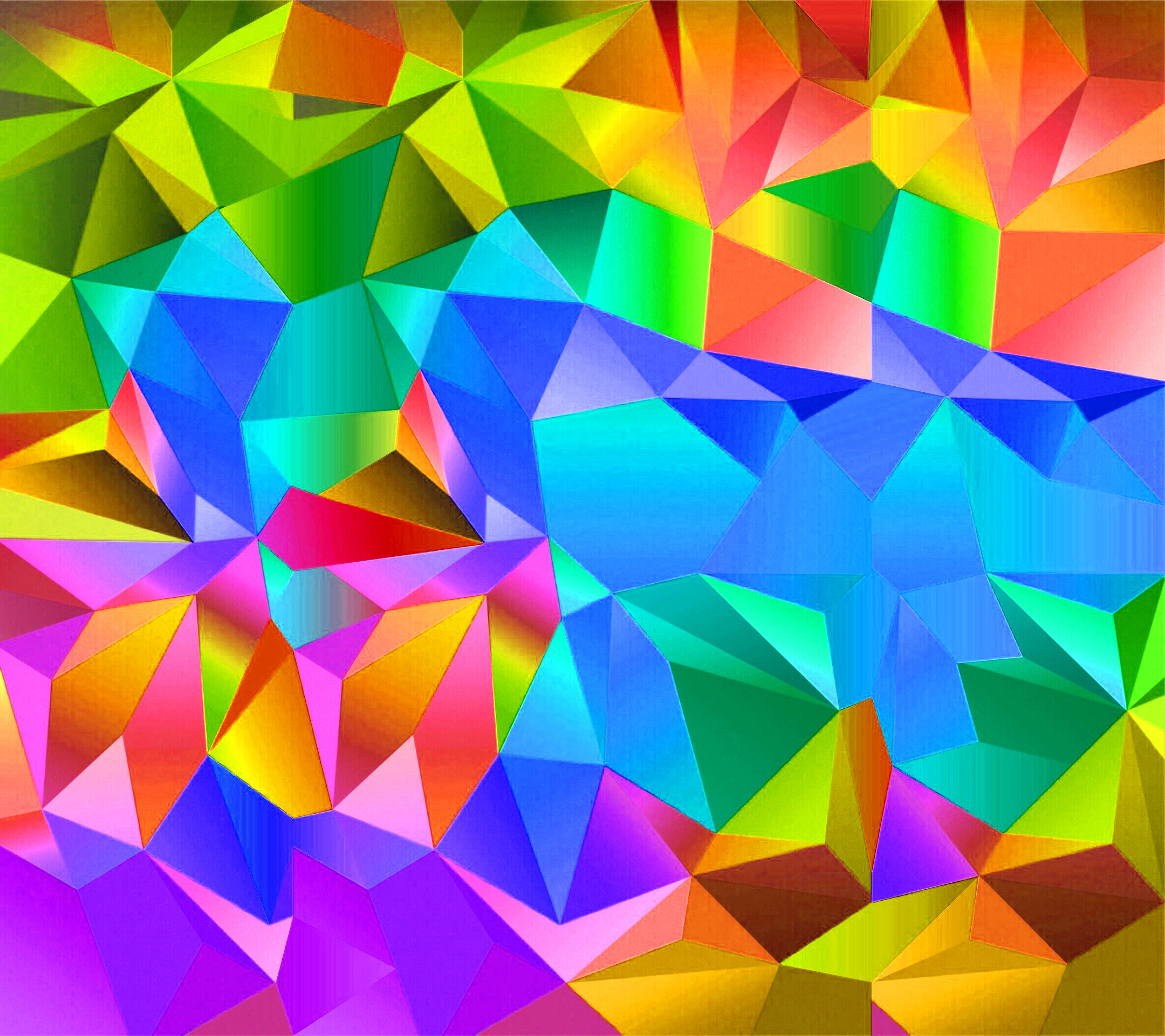 Low poly, Multicolore, Geometrico, sfondo schermata di blocco Galaxy S5