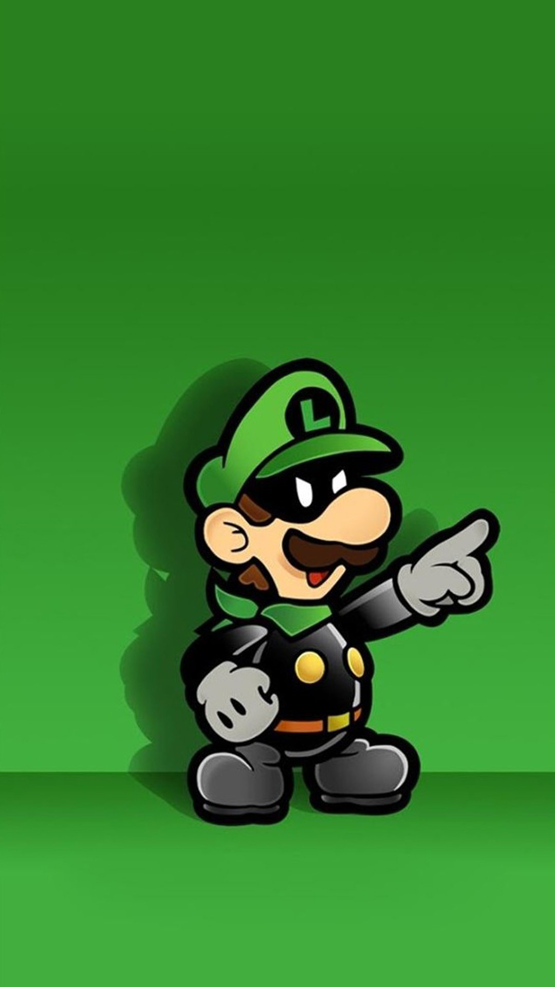 Luigi, Super Mario, Nintendo, Sfondo verde, Full HD, schermata di blocco del cellulare