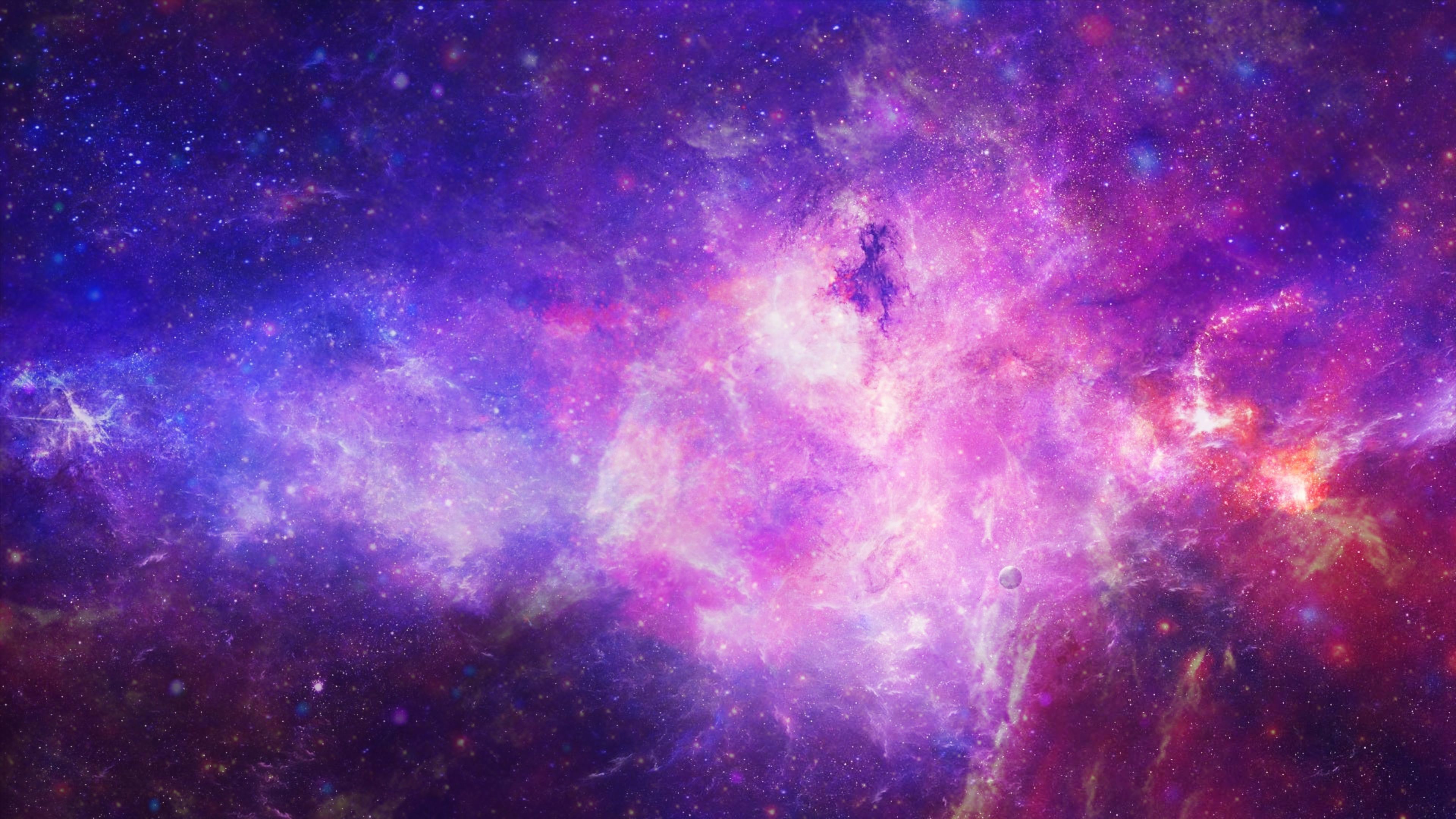 Nebulosa, Viola, Rosa, Stelle, 4K, sfondo per PC