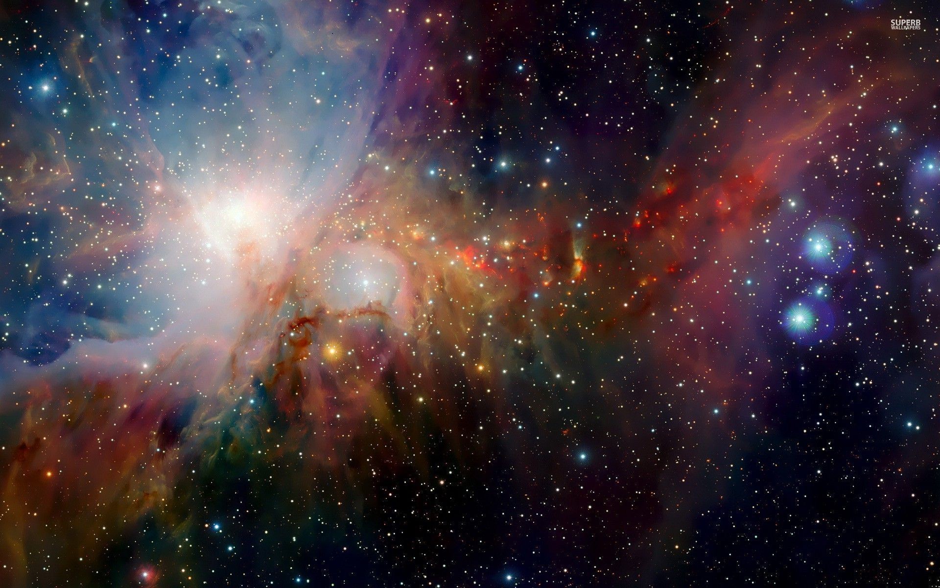 Nebulosa, Spazio, Stelle, Colori vivaci, 1920x1200, immagine di sfondo