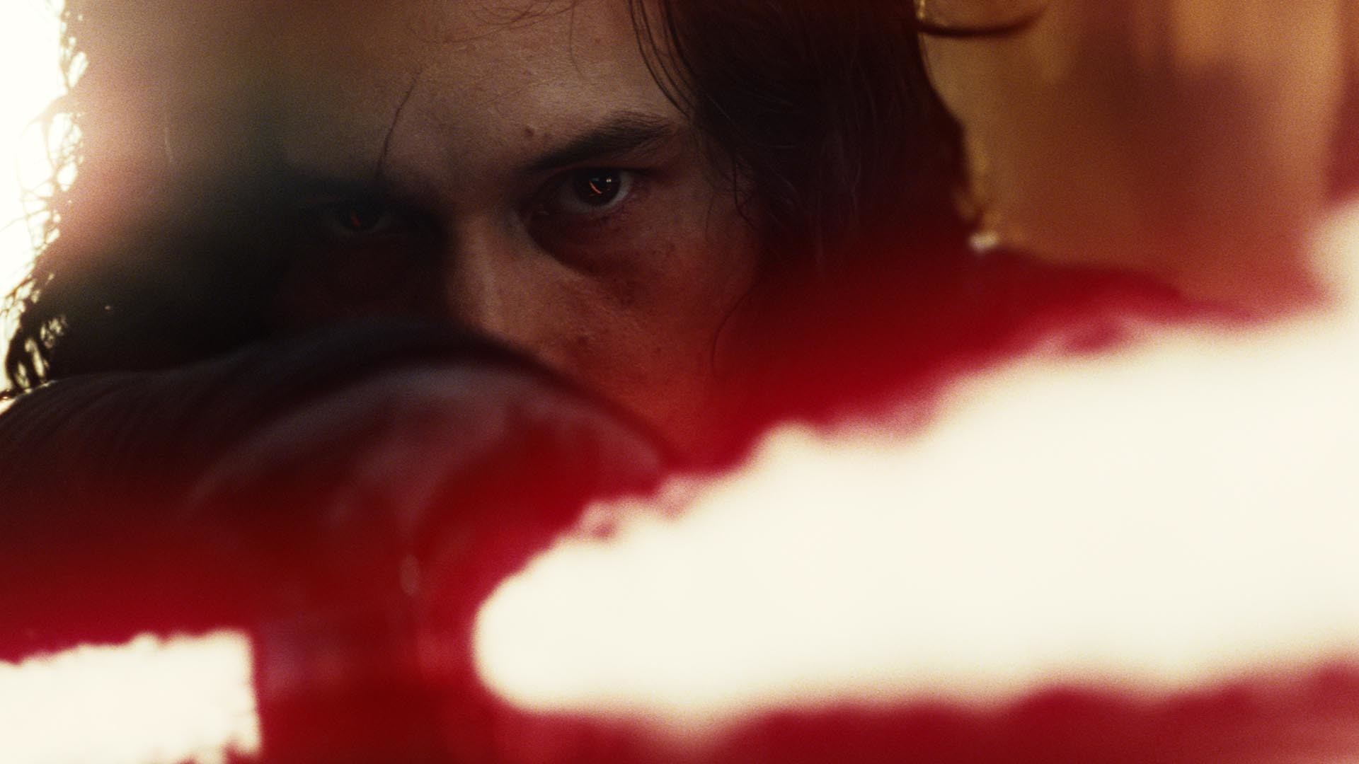 Kylo Ren, Adam Driver, Star Wars, Primo piano, Spada laser, 16:9 Full HD, sfondo widescreen