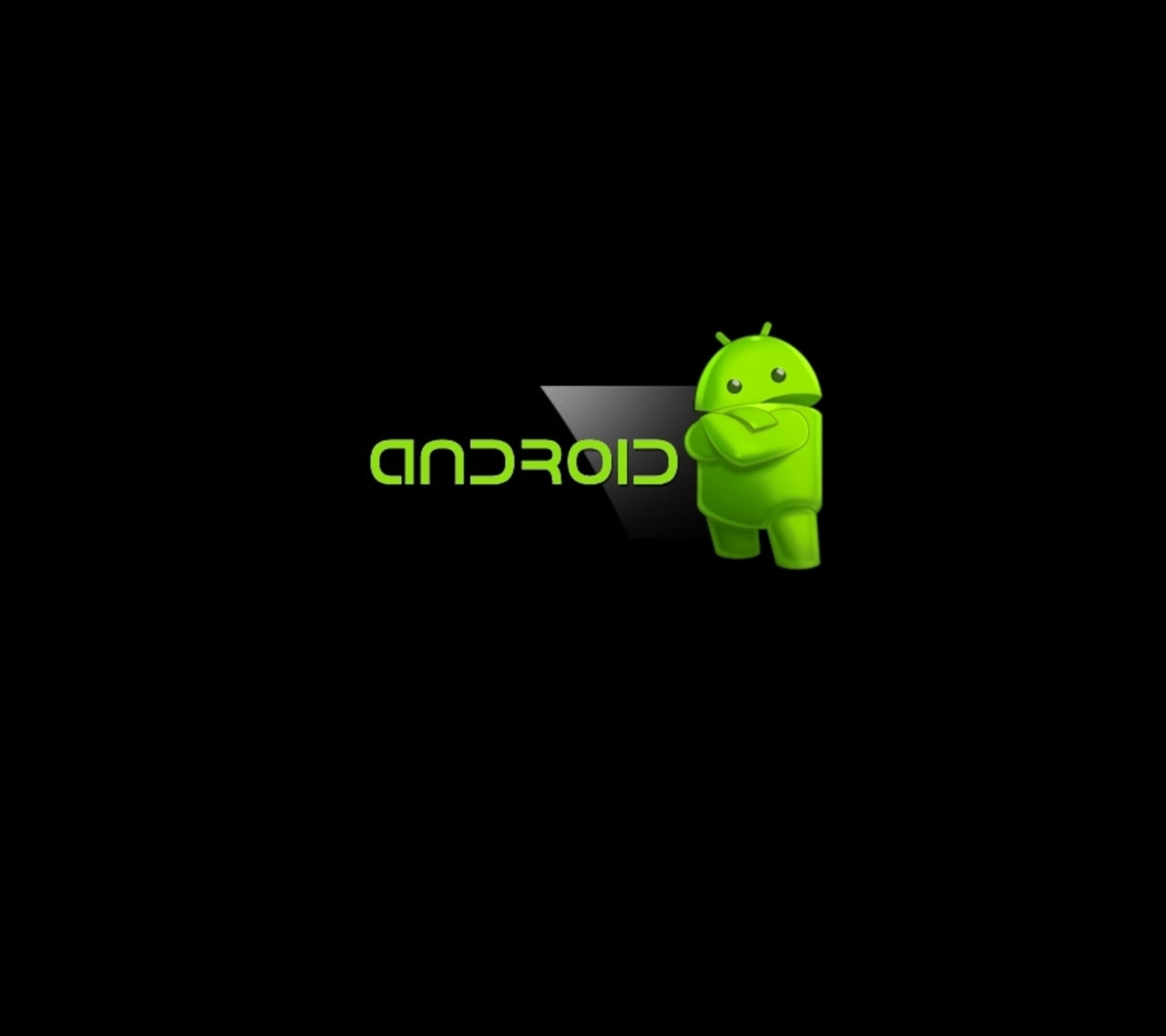 Android, Logo, Bugdroid, Sfondo nero, Full HD, wallpaper per tablet