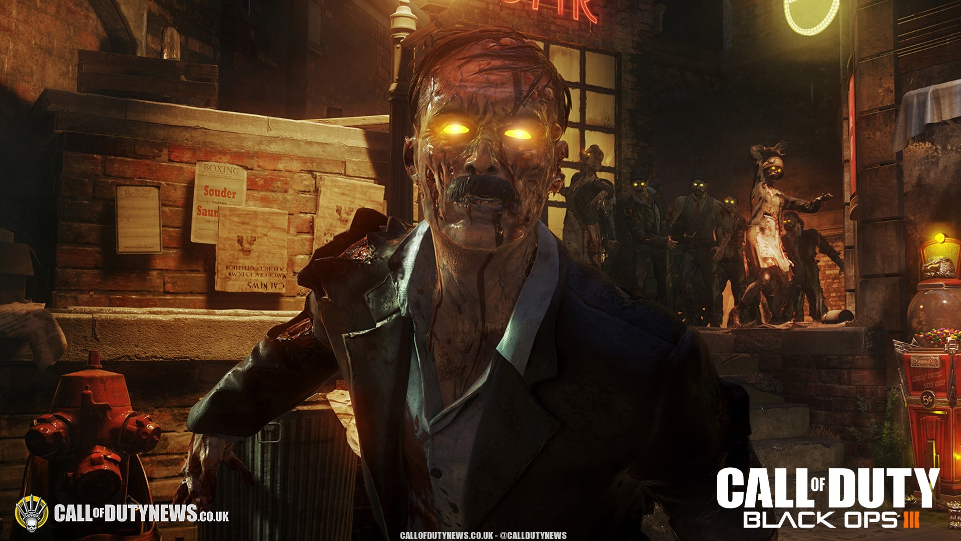 Call of Duty: Black Ops III, Shadows of Evil, Zombie, Morg City, sfondo Full HD per portatile