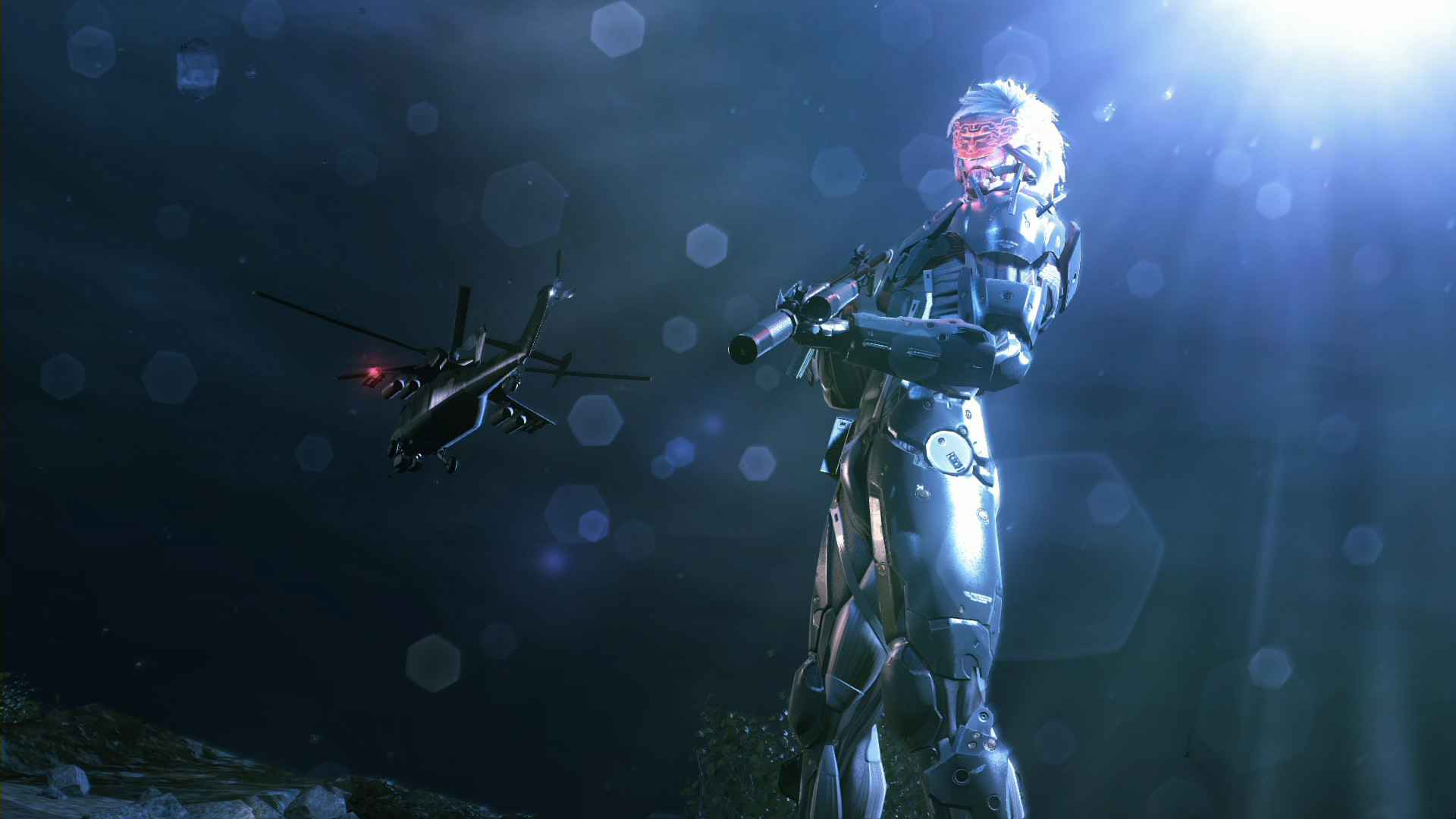 Raiden, Metal Gear Solid V: Ground Zeroes, Notte, Elicottero, 1920x1080, immagine di sfondo