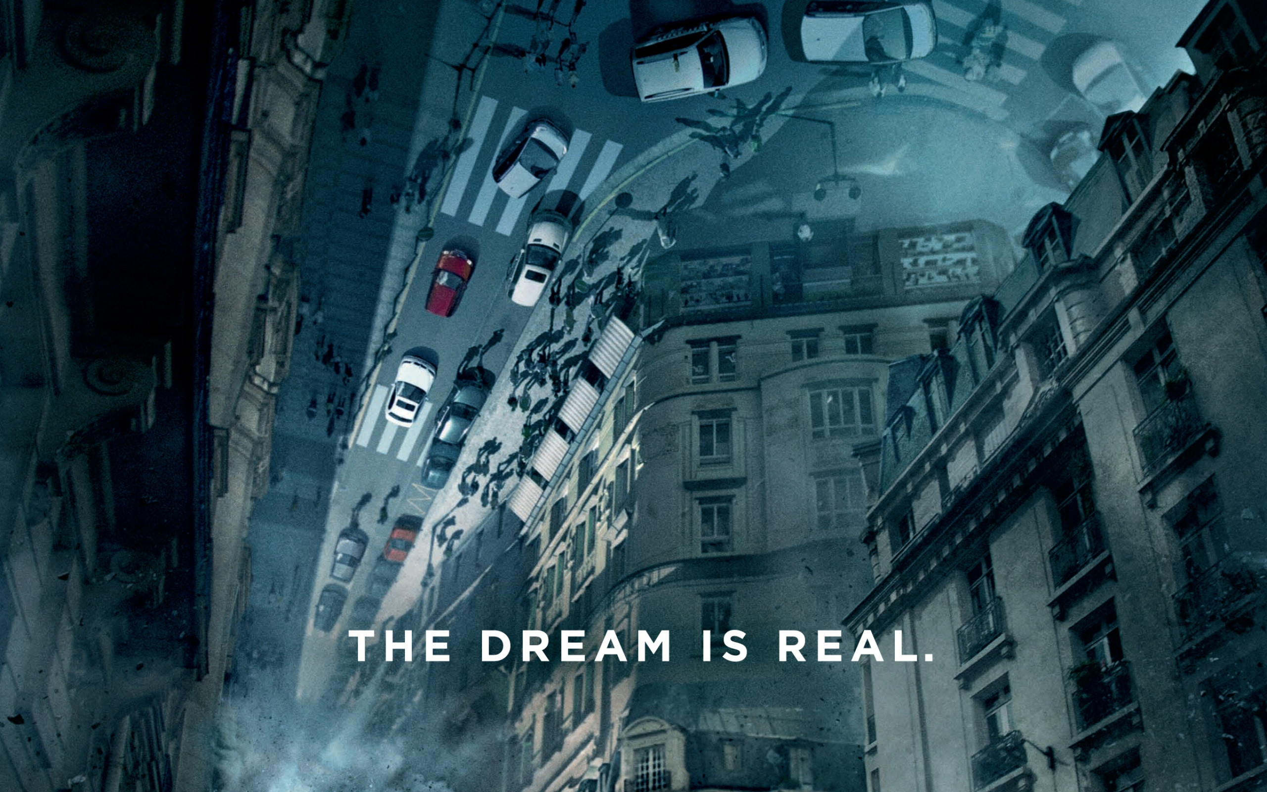 Inception, The Dream Is Real, Parigi, Città che si piega, 2K, sfondo per portatile