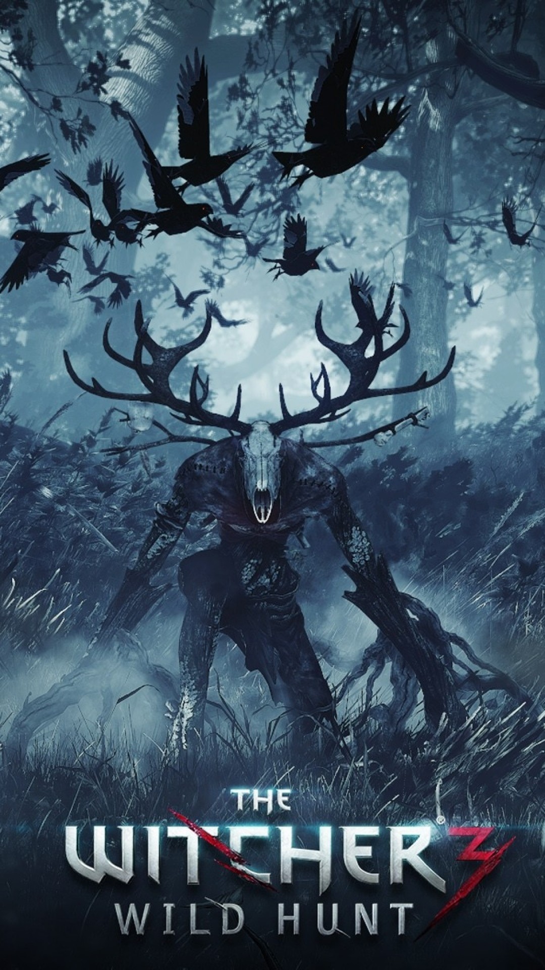 The Witcher 3: Wild Hunt, The Witcher, Leshen, Videogioco, Corvi, sfondo verticale per cellulare