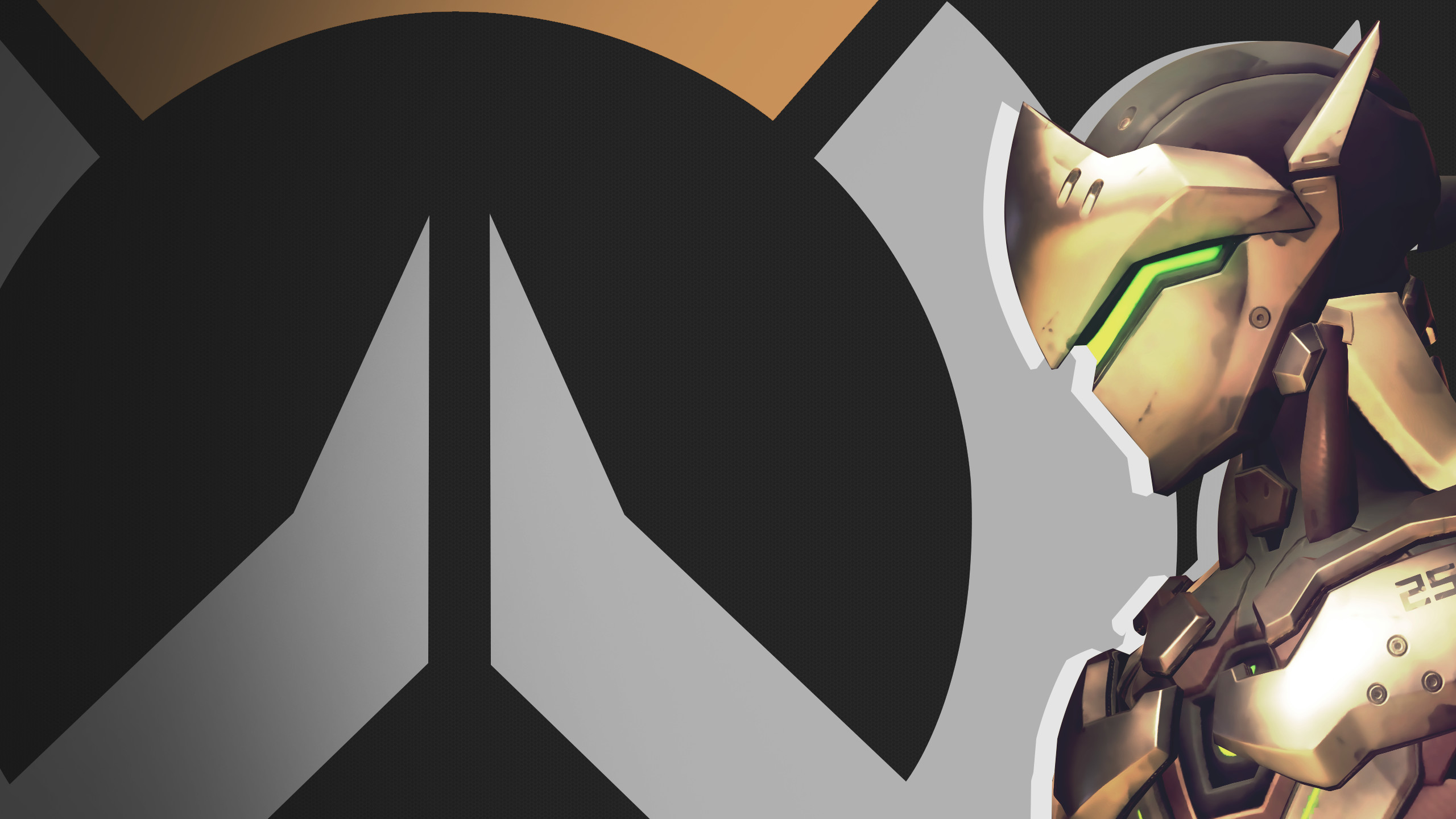 Genji, Overwatch, Logo Overwatch, Primo piano, 2560x1440, immagine di sfondo