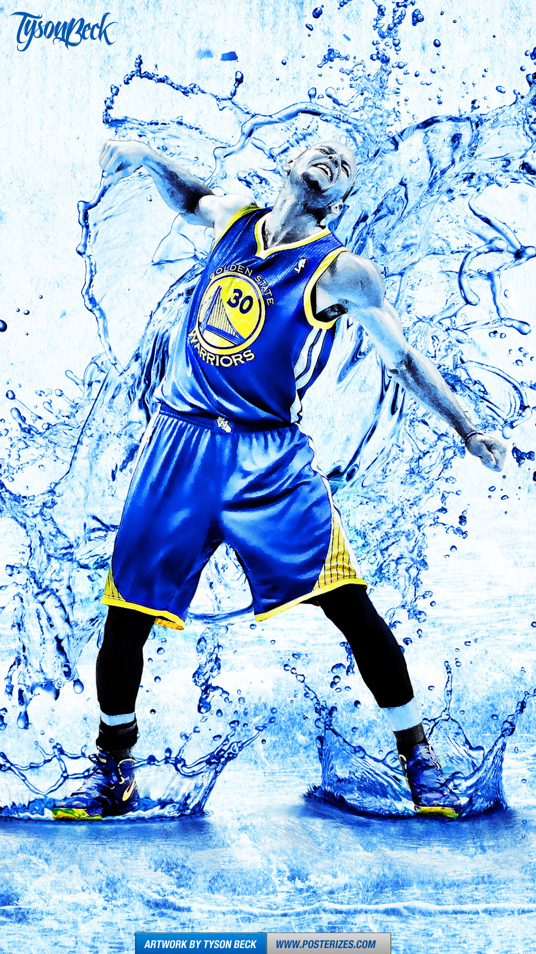 Stephen Curry, Golden State Warriors, Acqua, Schizzi, 1080x1920, schermata di blocco iPhone