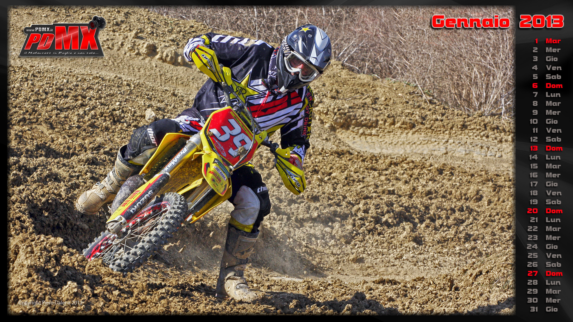 Suzuki RM-Z, Motocross, Calendario, Gennaio 2013, Terra, Full HD 1080p, sfondo desktop