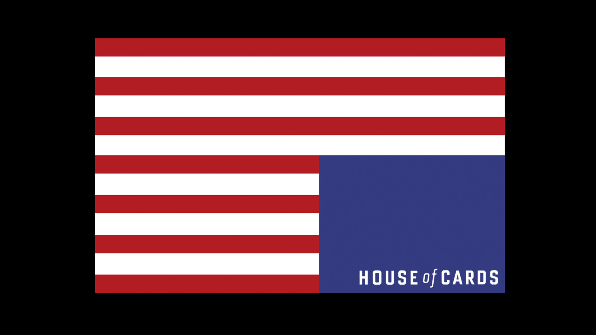 House of Cards, Bandiera americana capovolta, Logo, Sfondo nero, wallpaper per portatile
