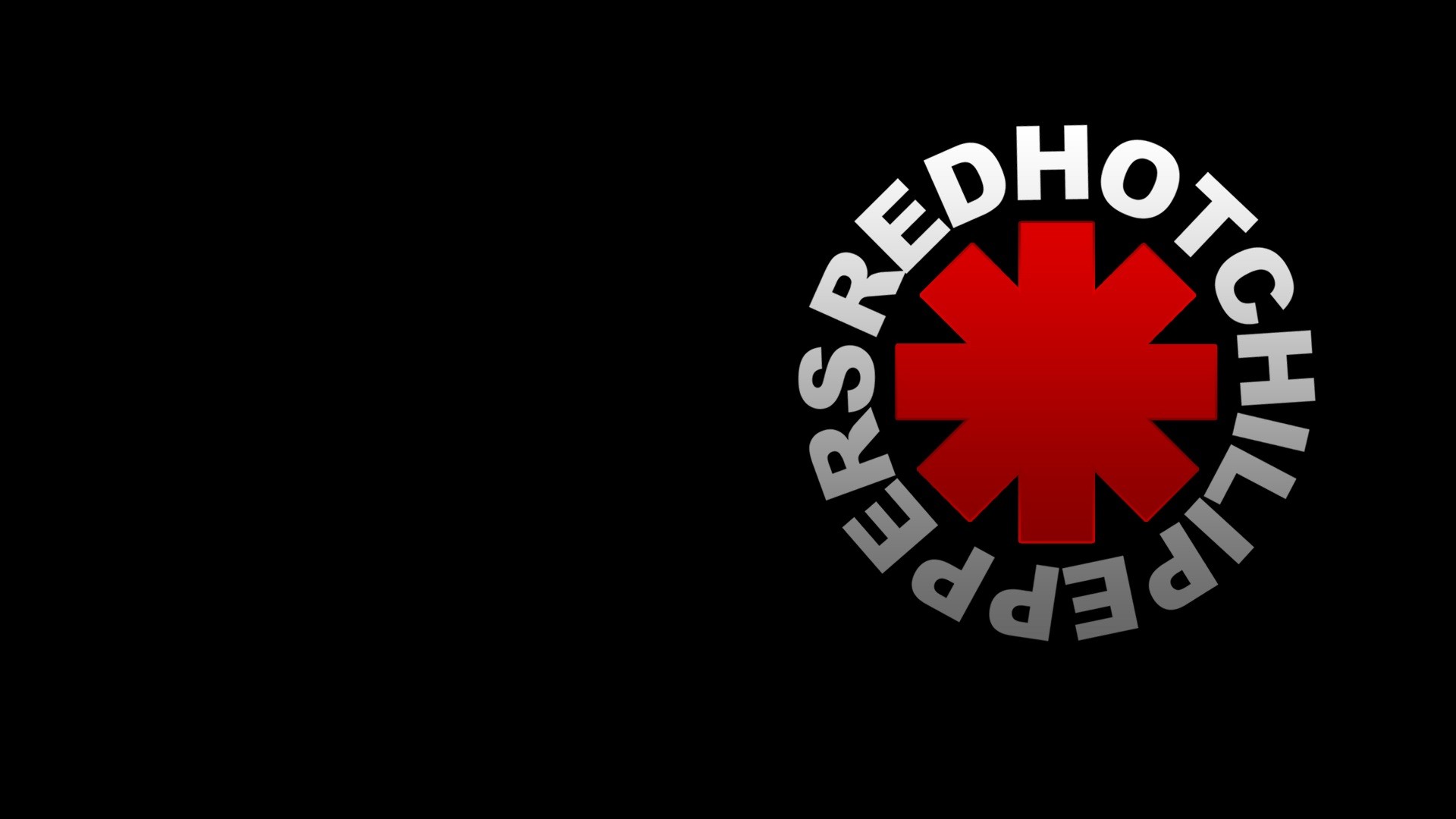 Red Hot Chili Peppers, Logo, Sfondo nero, 16:9 Full HD, wallpaper widescreen