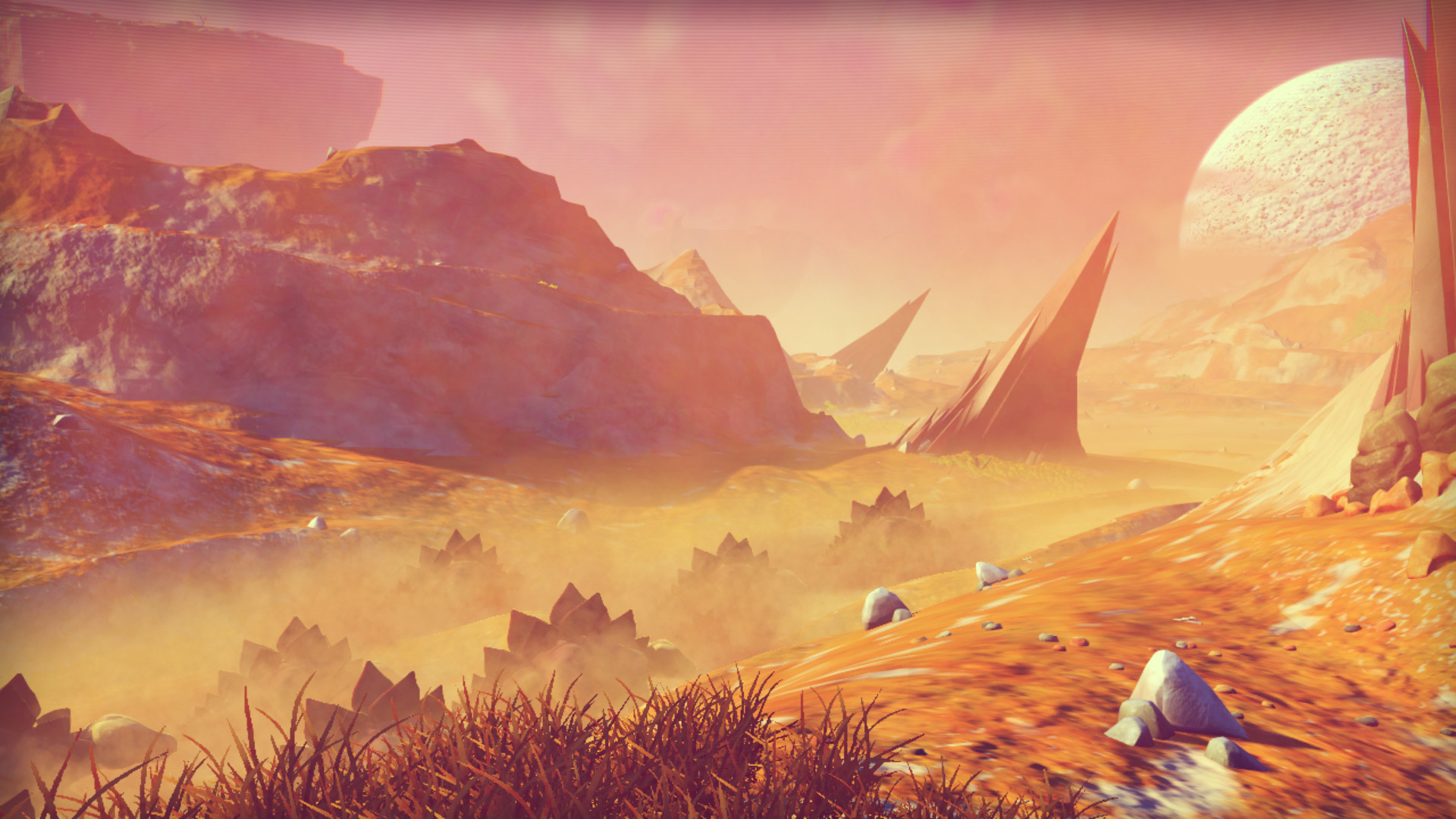 No Man's Sky, Deserto, Pianeta, Rocce, Full HD, sfondo per PC e portatile