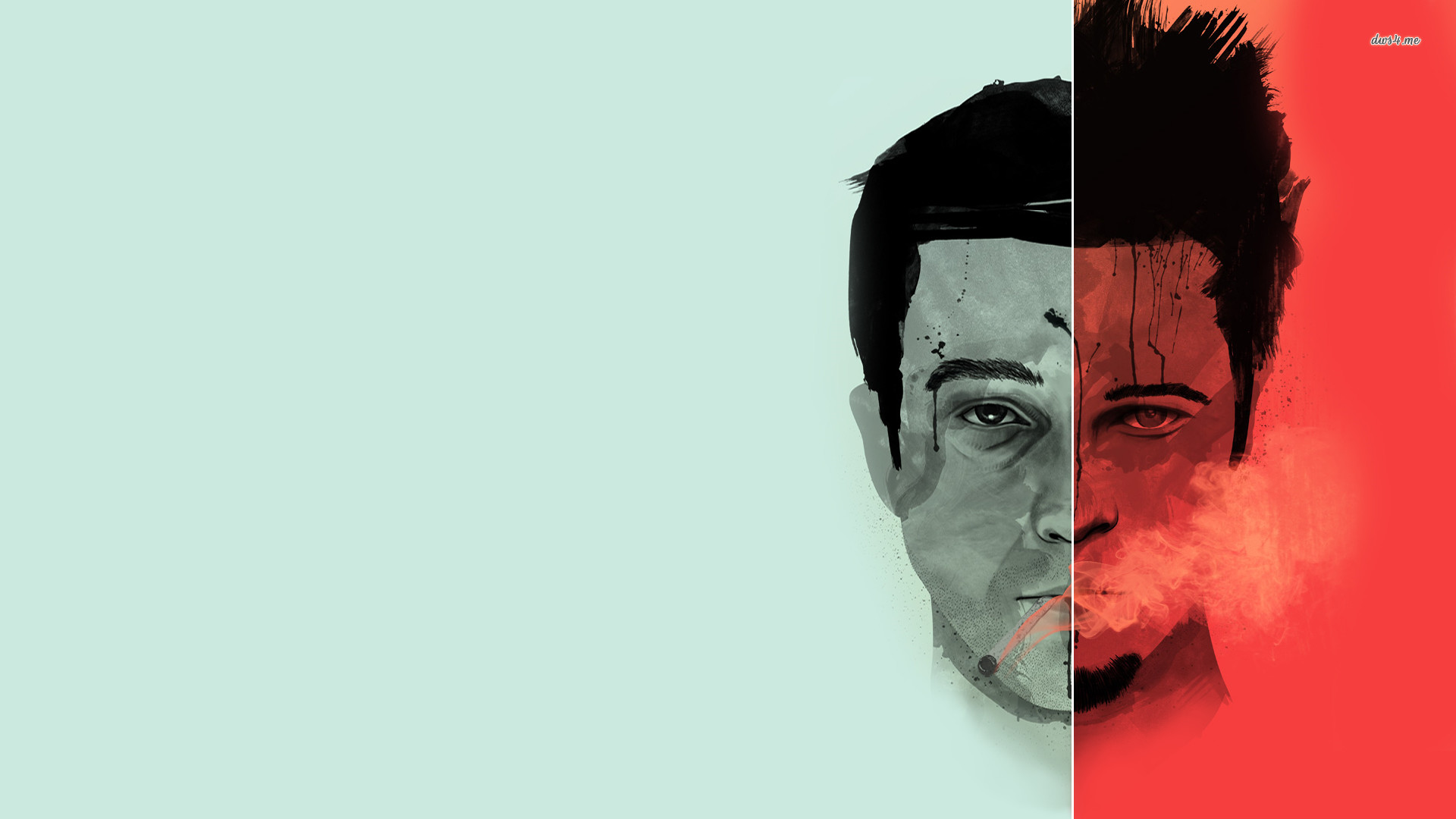 Tyler Durden, Il narratore, Fight Club, Illustrazione, Full HD, sfondo per PC