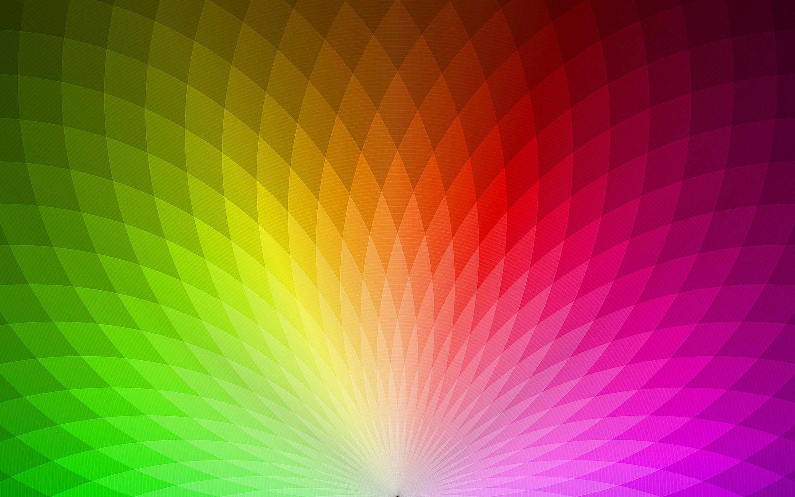 Arcobaleno, Motivo a petali, Geometrico, 2K, sfondo per PC