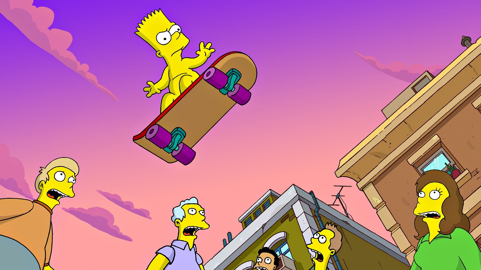 Bart Simpson, Skateboard, I Simpson, Springfield, Full HD 1080p, sfondo desktop