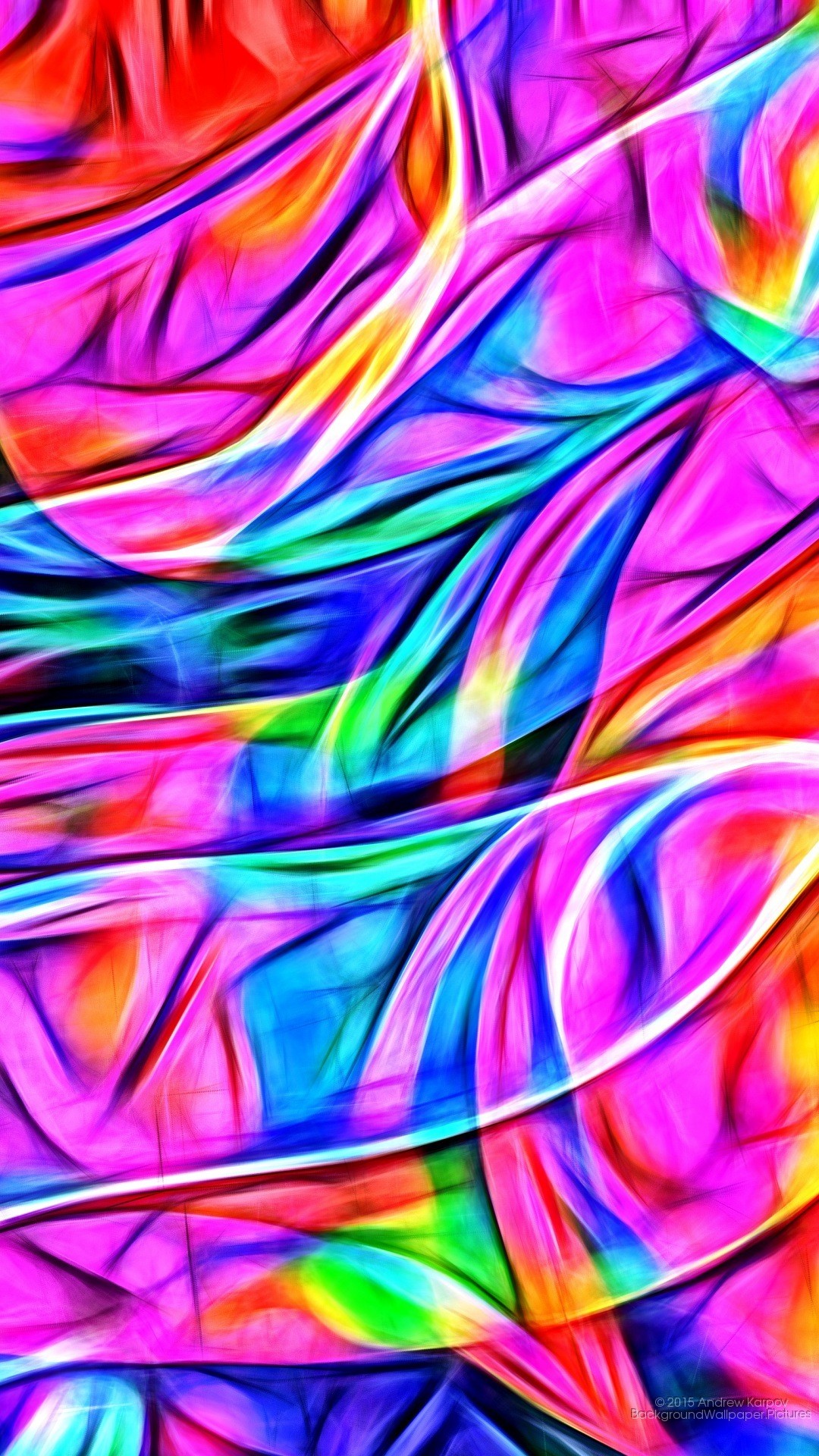 Arte astratta, Pennellate, Multicolore, Psichedelico, sfondo Asus Zenfone Full HD