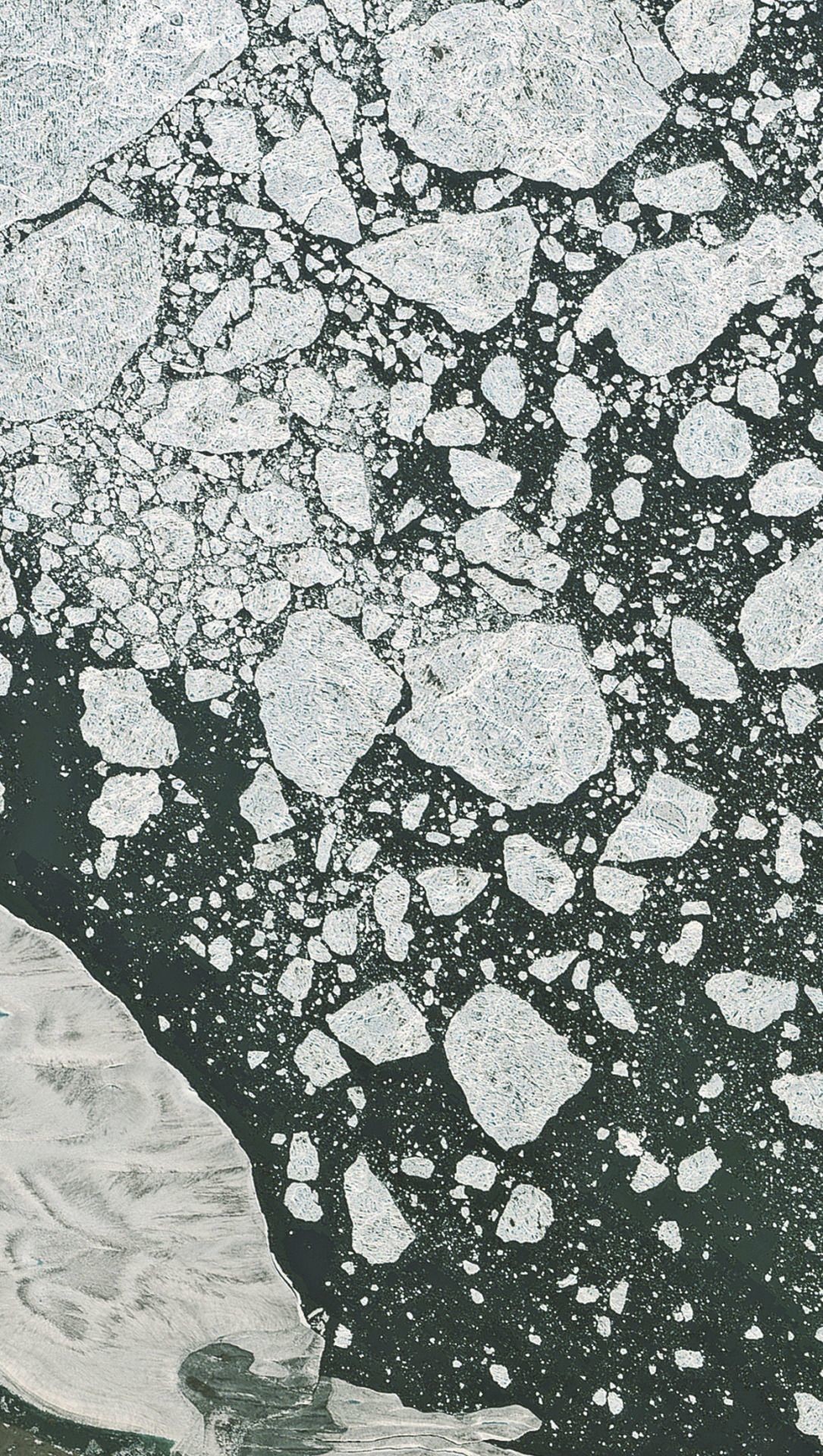 Ghiaccio, Lastre di ghiaccio, Vista aerea, sfondo per iPhone 6