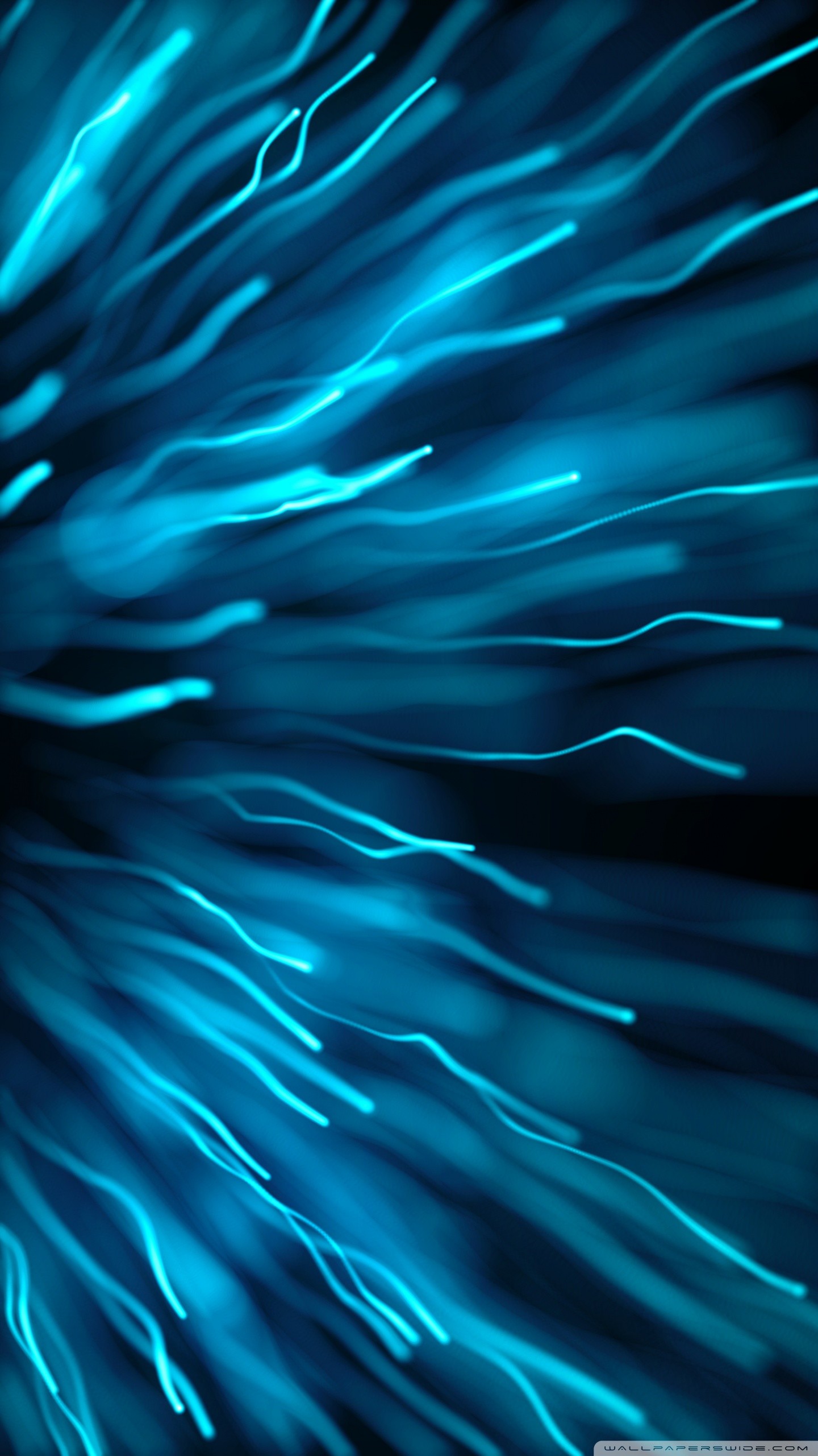 Scie luminose, Azzurro, Astratto, QHD+, sfondo per smartphone