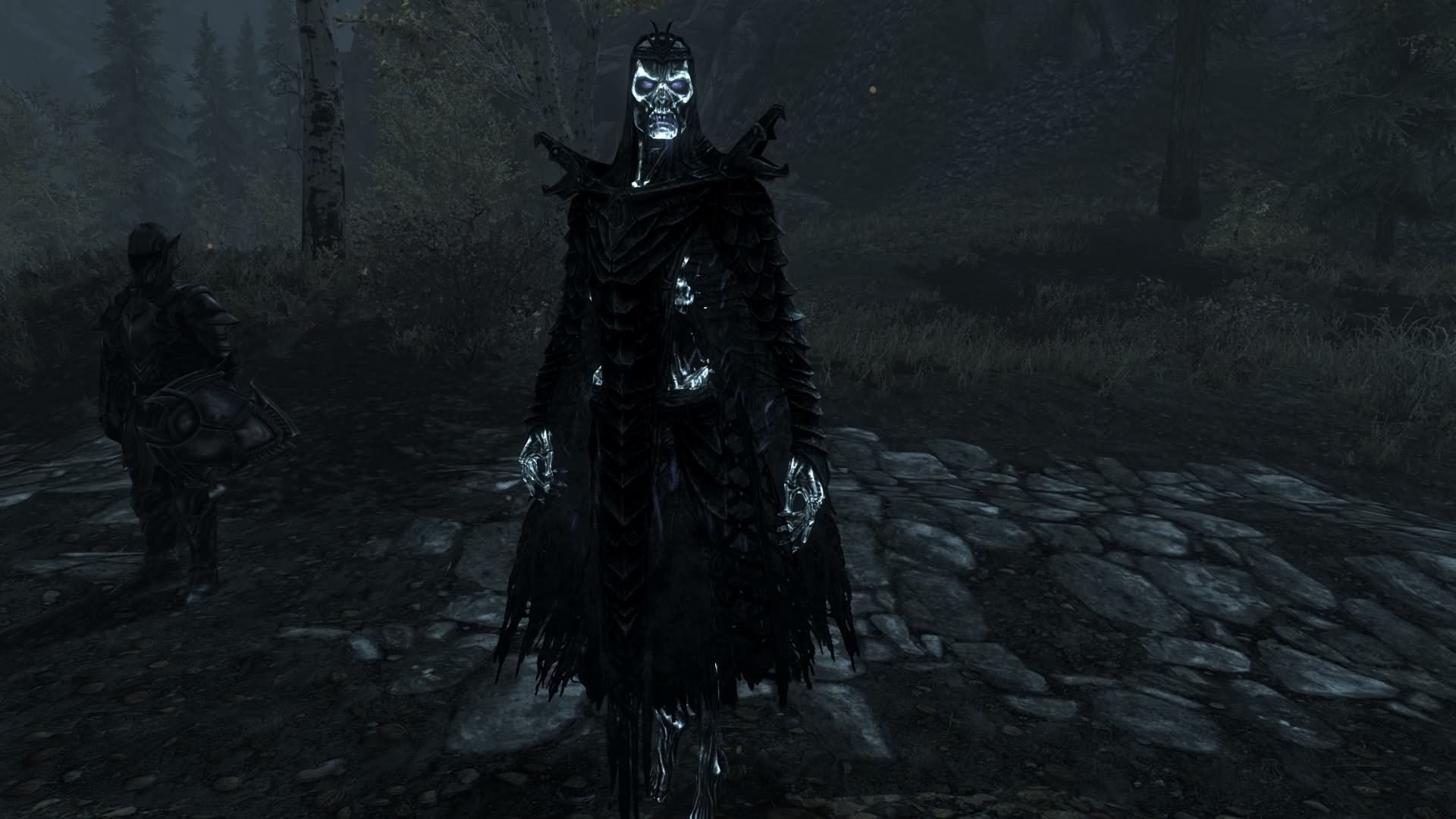 The Elder Scrolls V: Skyrim, Draugr, Notte, Bosco, Full HD, sfondo per PC e portatile