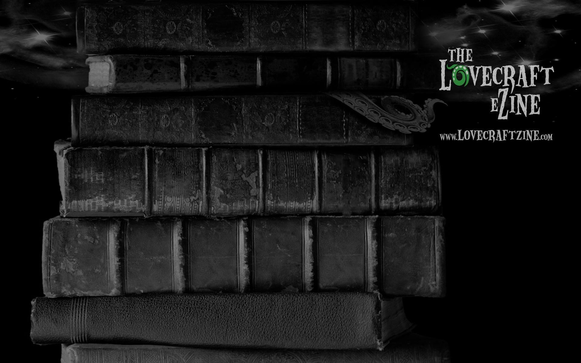 The Lovecraft eZine, Libri antichi, Bianco e nero, 1920x1200, sfondo per PC