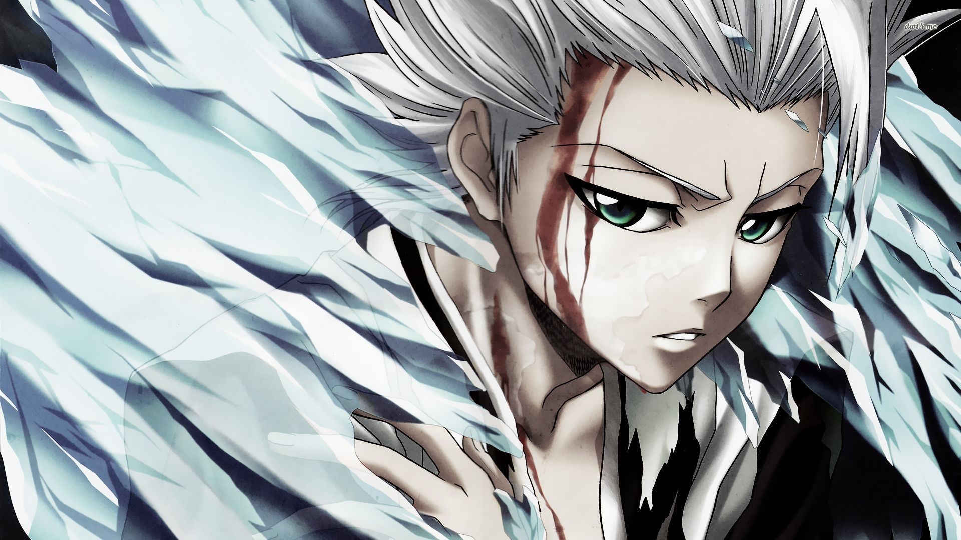 Tōshirō Hitsugaya, Bleach, Primo piano, Ghiaccio, 1920x1080, immagine di sfondo