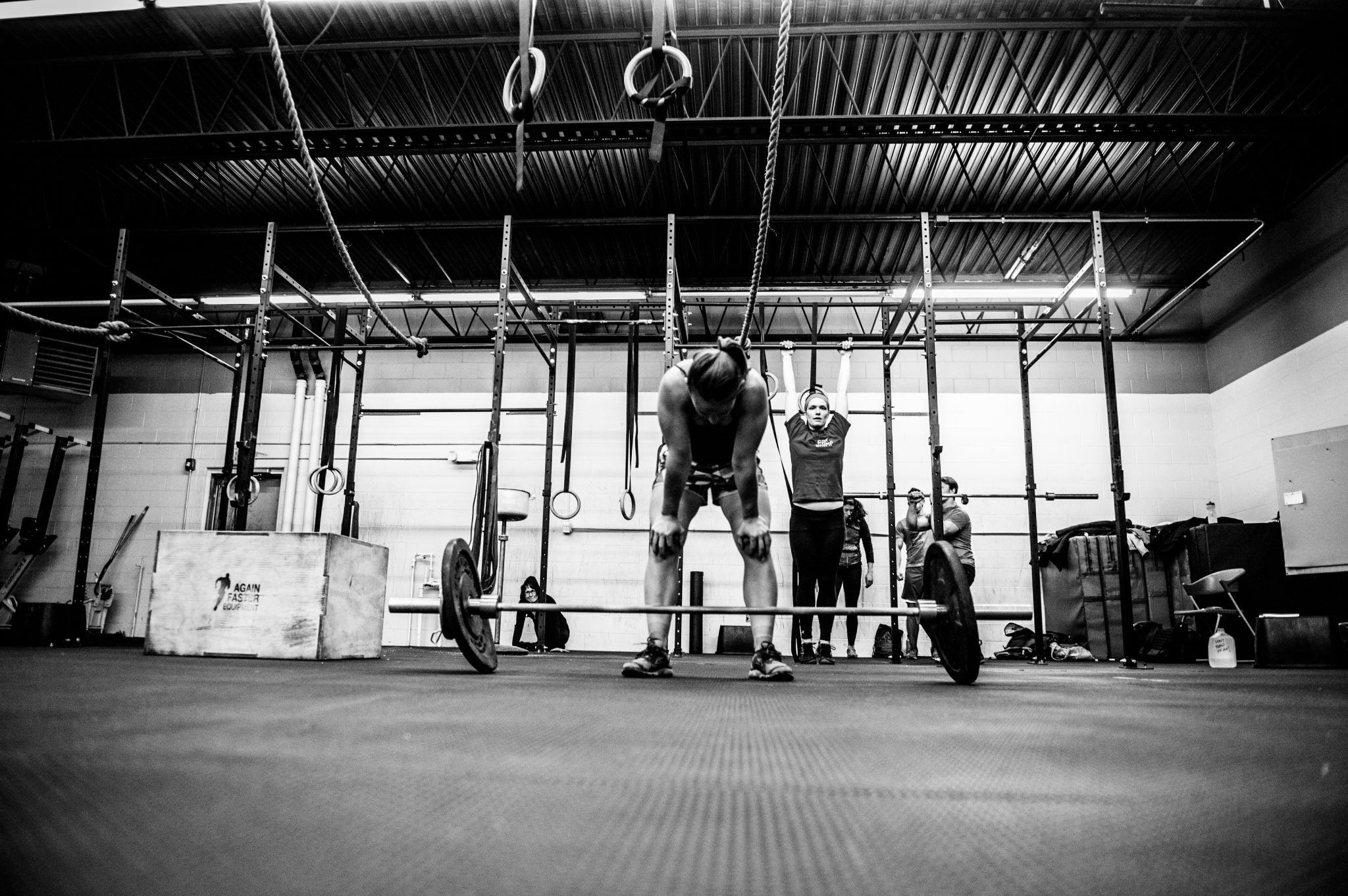 Box CrossFit, Anelli, Bilanciere, Bianco e nero, Full HD, sfondo per portatile